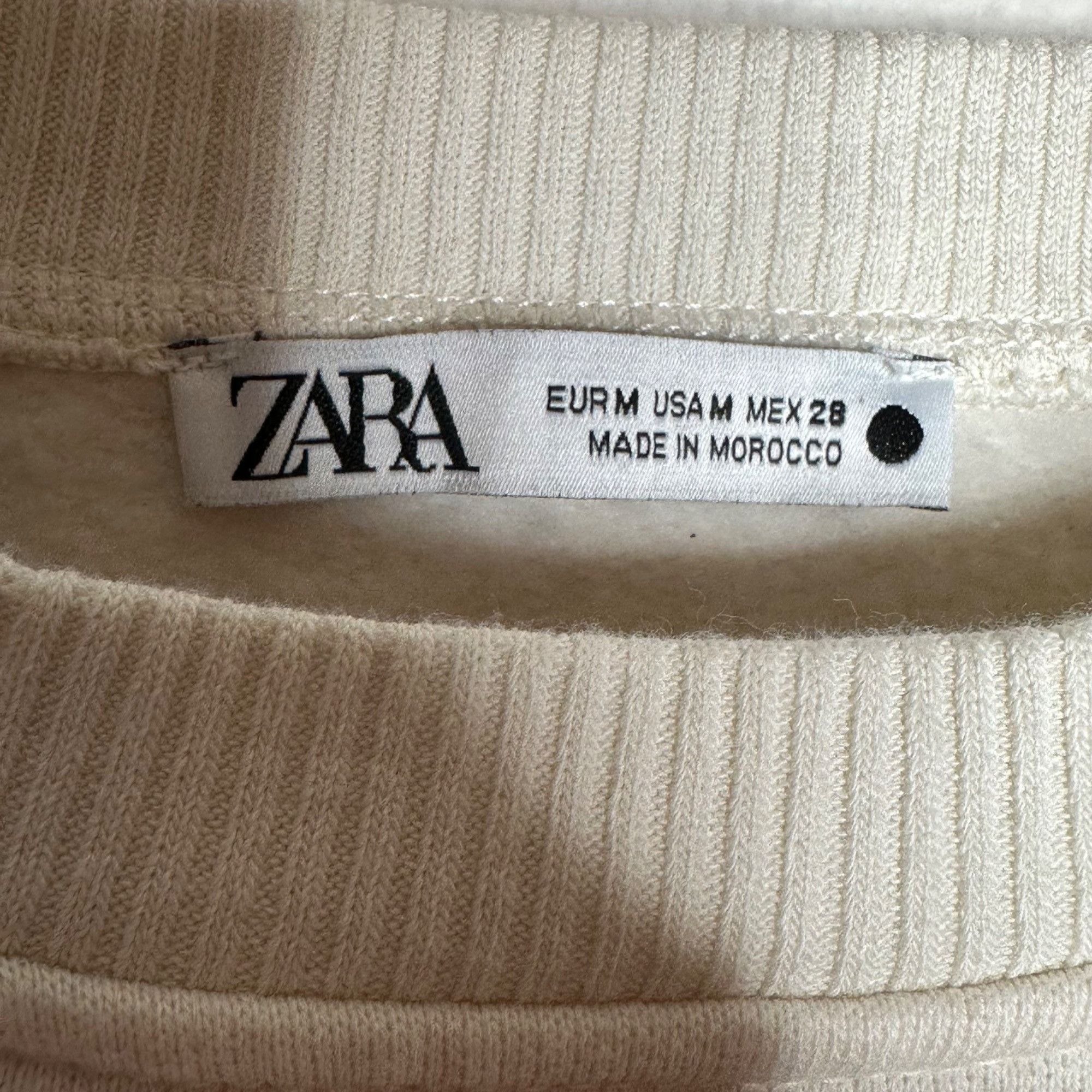 Zara Zara combination sweatshirt Cream Sz Medium Size M / US 6-8 / IT 42-44 - 6 Thumbnail