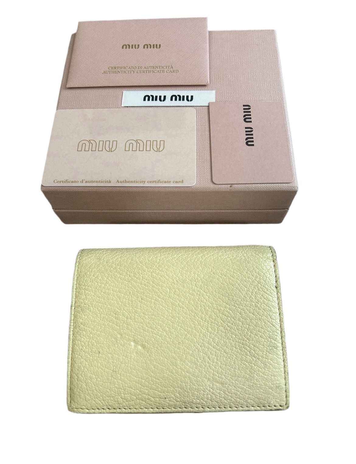 Miu Miu Miu Miu Lemon Bowtie Bifold Wallet Size ONE SIZE - 2 Thumbnail