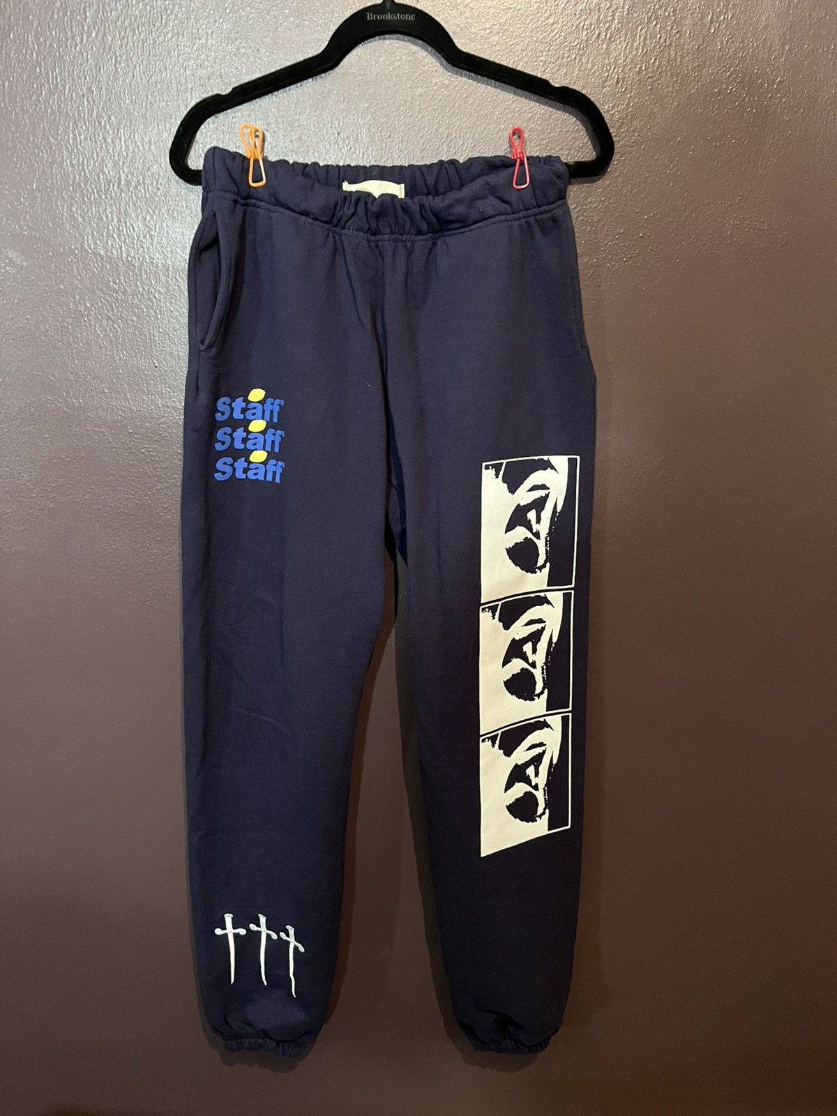 STAFF WORKFORCE STAFF WORKFORCE RARE Maintenance Sweatpants Navy G59 Size US 32 / EU 48 - 1 Thumbnail