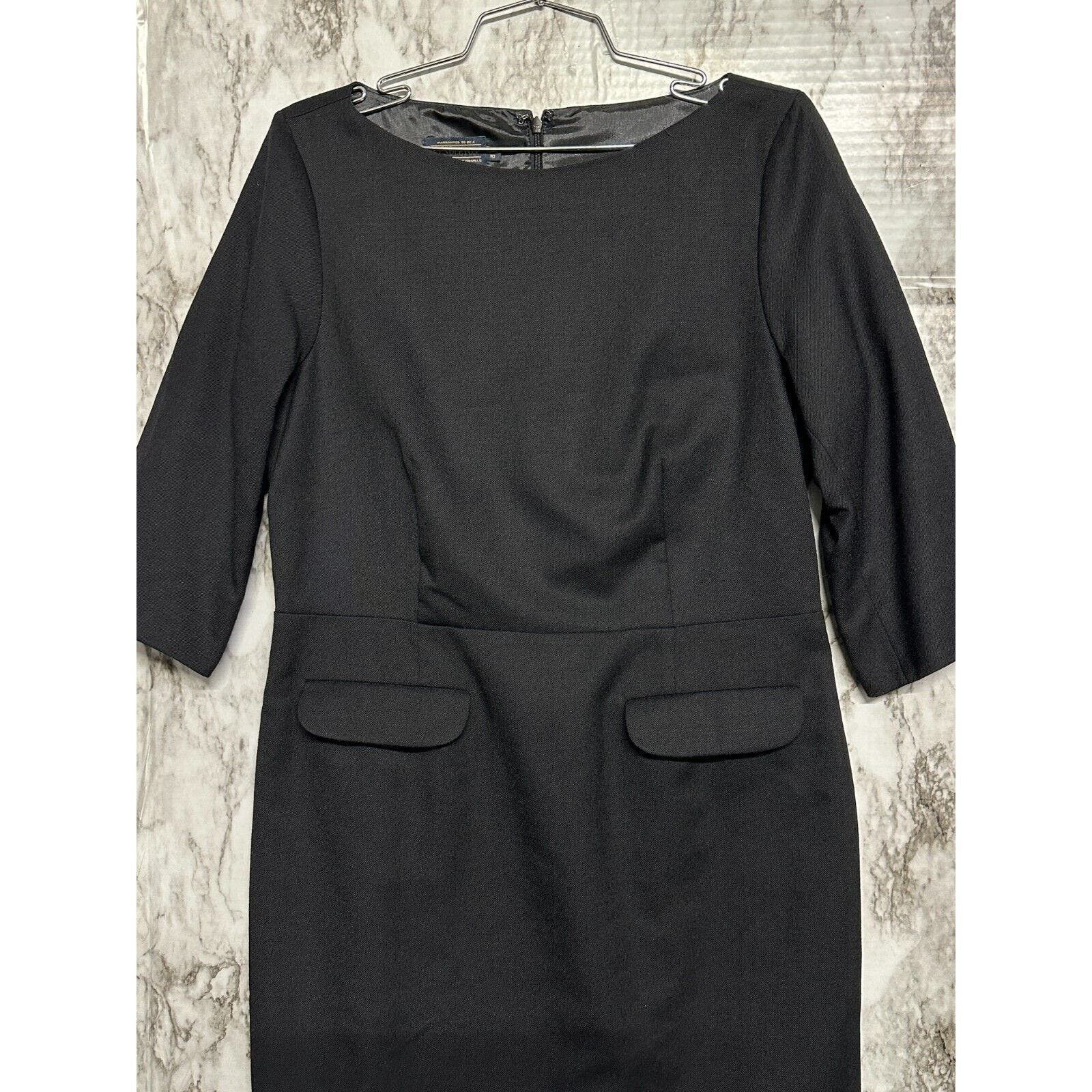 Pendleton Pendleton Virgin wool Black midi Dress 1/2 sleeve Size 10 p Size L / US 10 / IT 46 - 3 Thumbnail