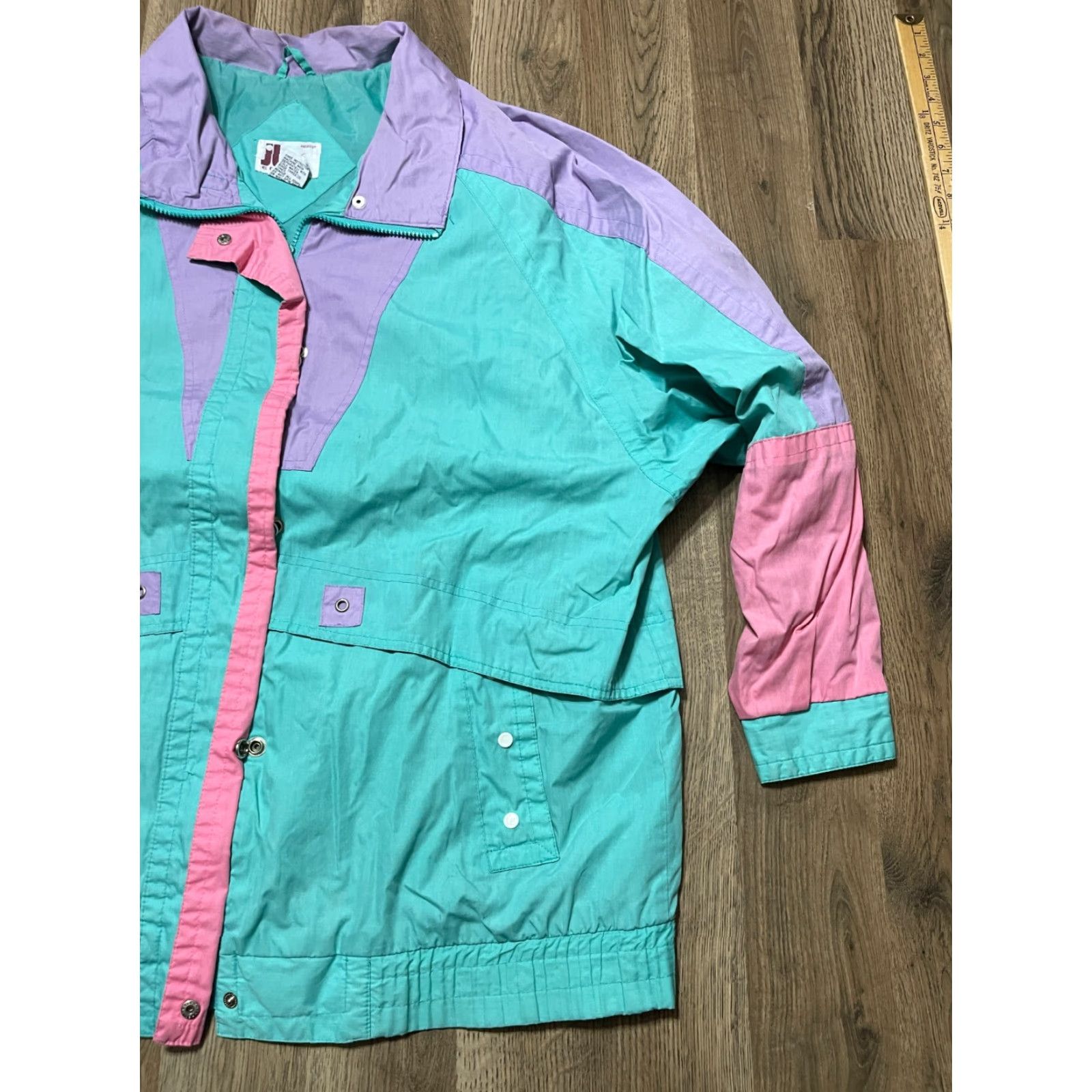 Vintage VINTAGE JL Edition Jacket Women’s Large Windbreaker Zip Up Pink Purple Mint Size L / US 10 / IT 46 - 4 Thumbnail