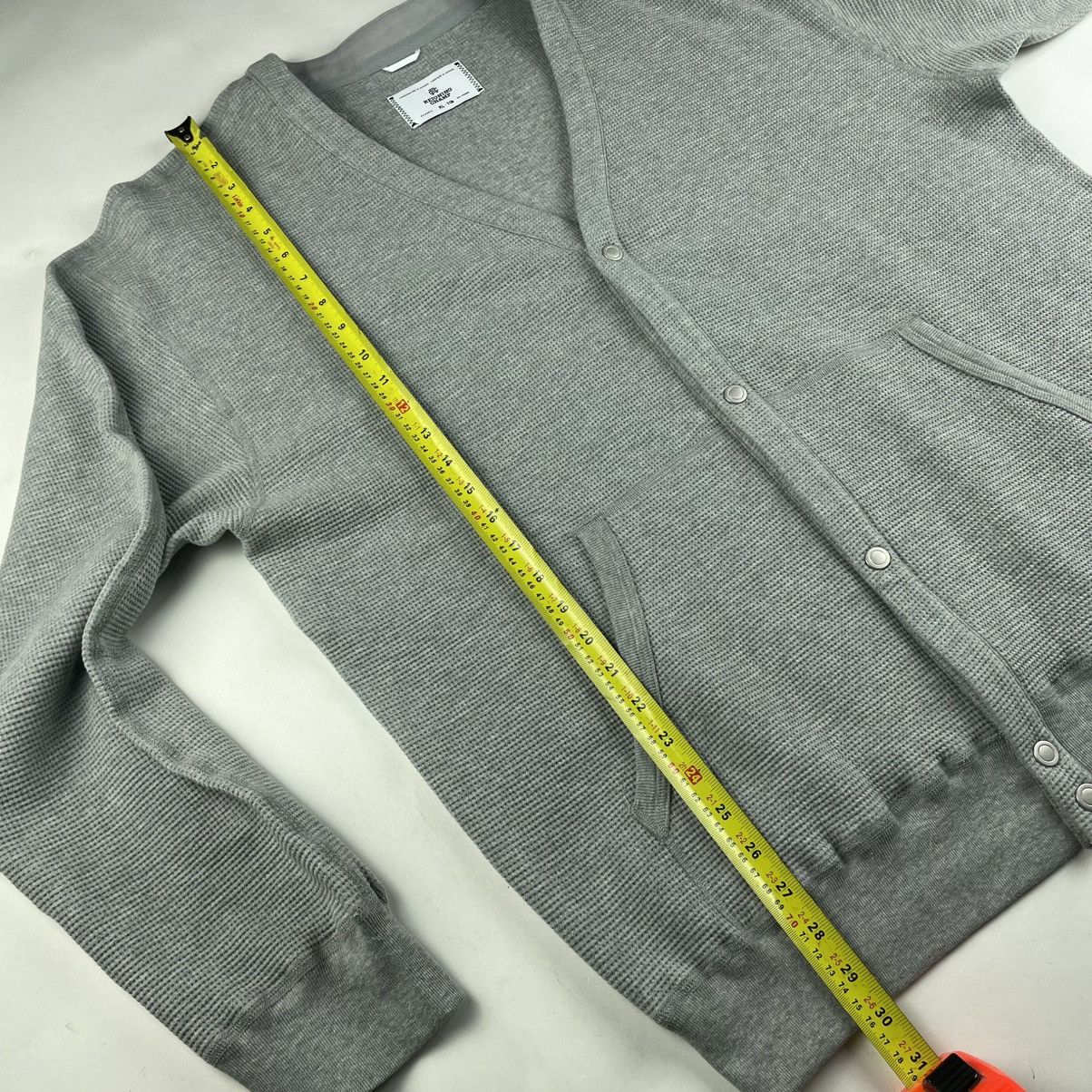 Reigning Champ Reigning Champ Waffle Knit Cardigan Snap-T XL Grey LIKE NEW Size US XL / EU 56 / 4 - 10 Thumbnail