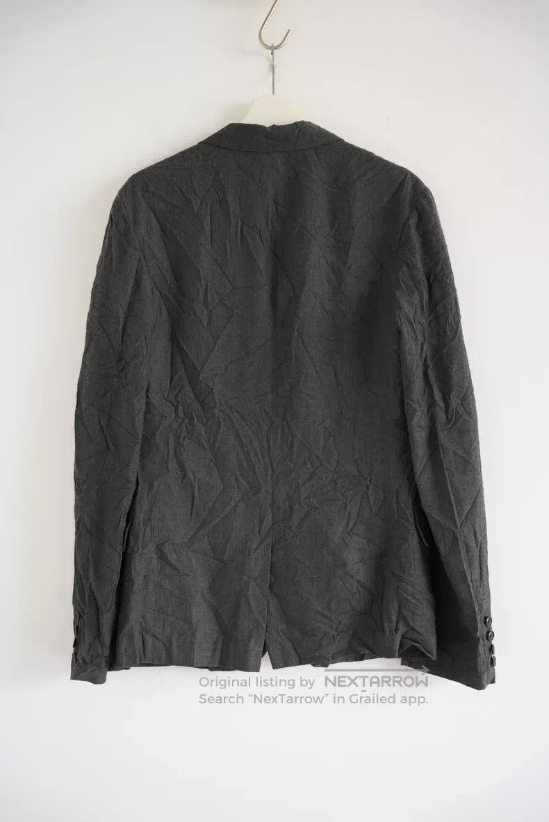 Yohji Yamamoto Yohji Yamamoto size 2 16 SS pleated old grey blazer Size 36R - 2 Thumbnail