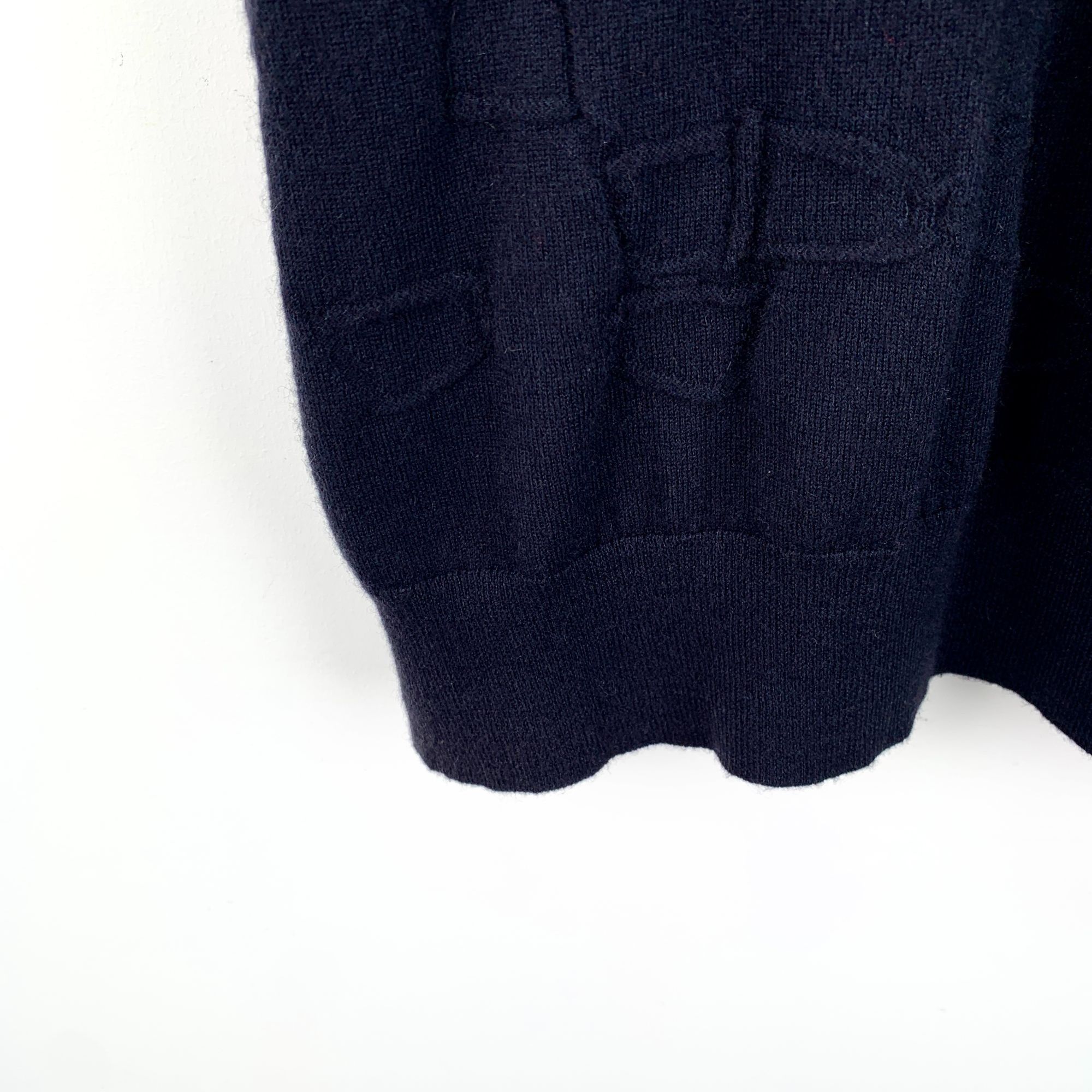 Hermes Hermes Navy Blue Cashmere Cotton Blend Short-Sleeve Knitted Size US L / EU 52-54 / 3 - 4 Thumbnail