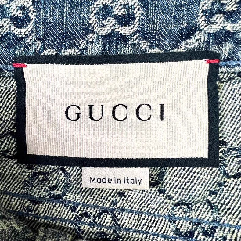 Gucci Gucci Washed blue old double G letter jacquard A-shaped de Size 27" / US 4 / IT 40 - 6 Thumbnail