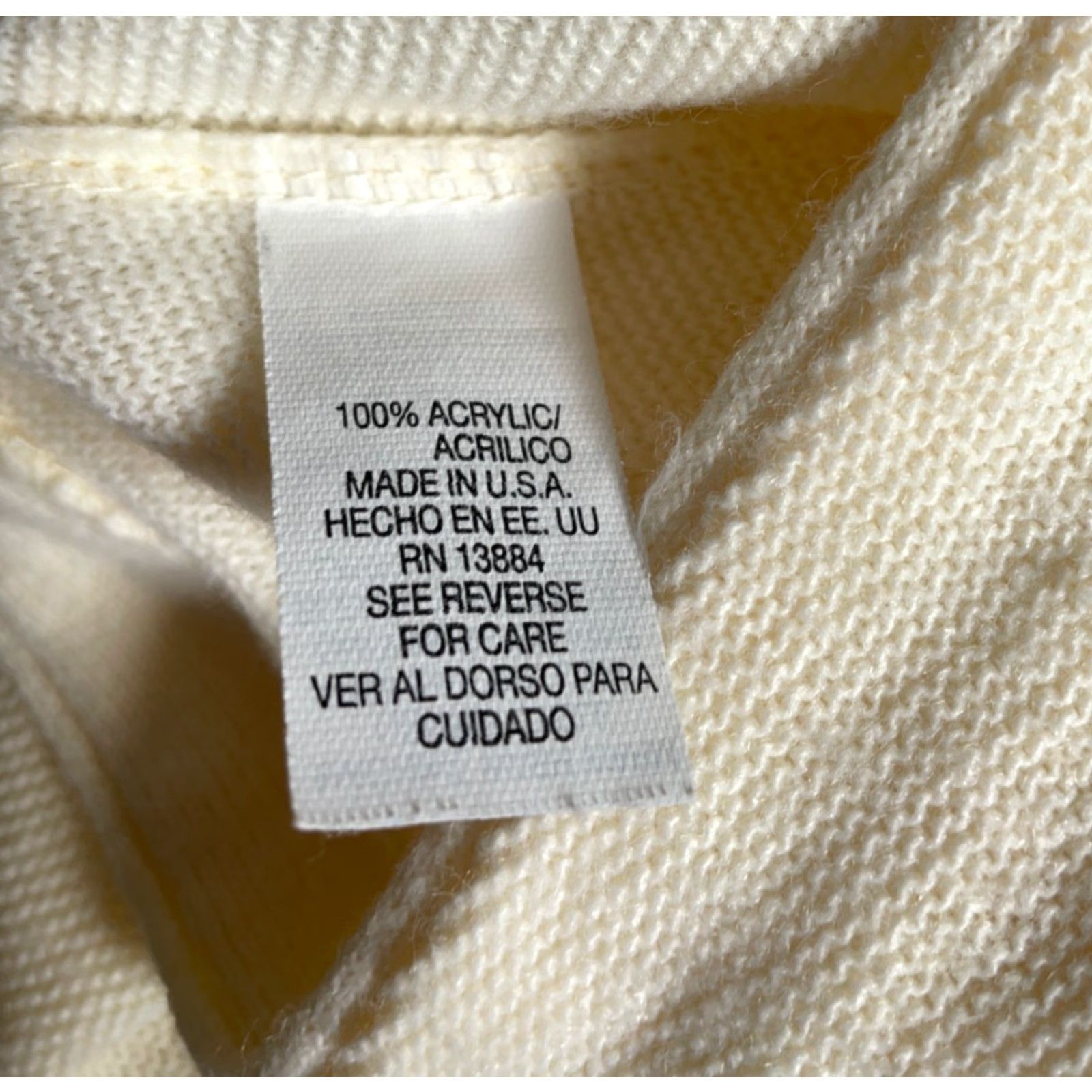 Izod VINTAGE IZOD Cardigan Sweater Mens XL Ivory Lightweight Knit 70s 80s 90s Dad Hipster Retro Embroidered USA Made Size US XL / EU 56 / 4 - 4 Thumbnail