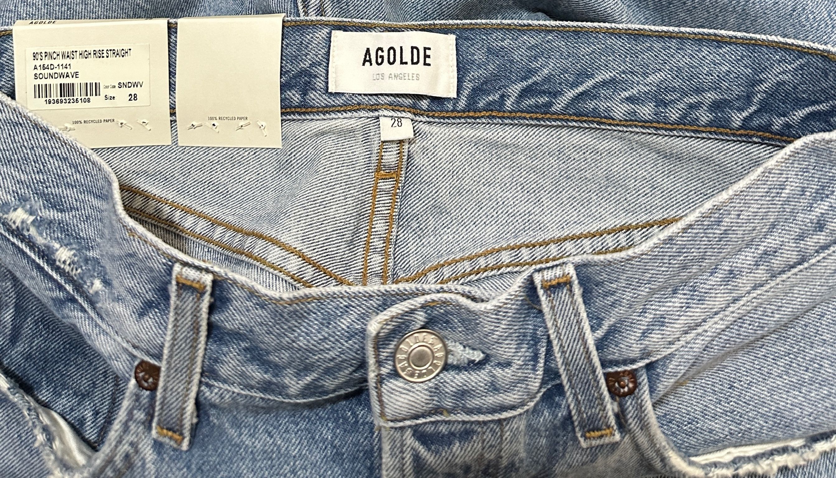 Agolde 90's Pinch Waist high-rise straight jeans Size 28" / US 6 / IT 42 - 6 Thumbnail