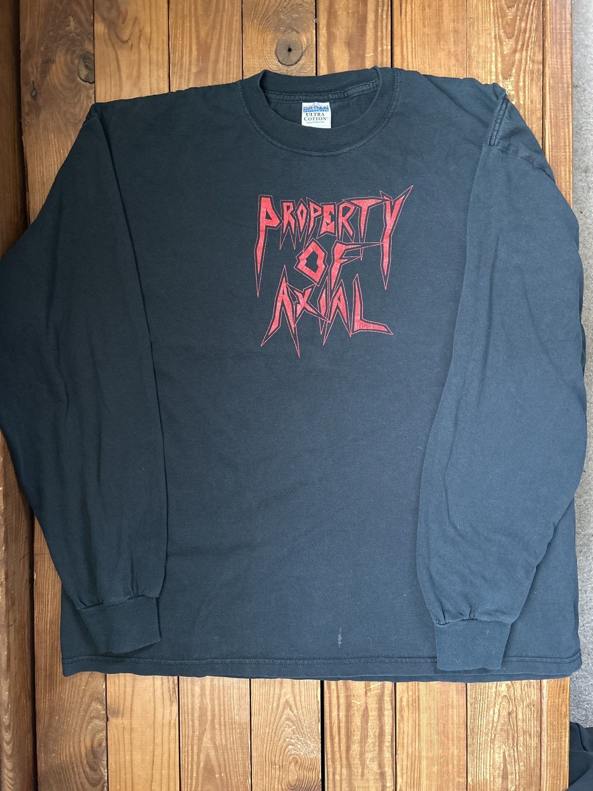 Vintage Vintage 90s Y2K Property of Axial Metal Band T-Shirt Size US XXL / EU 58 / 5 - 1 Thumbnail