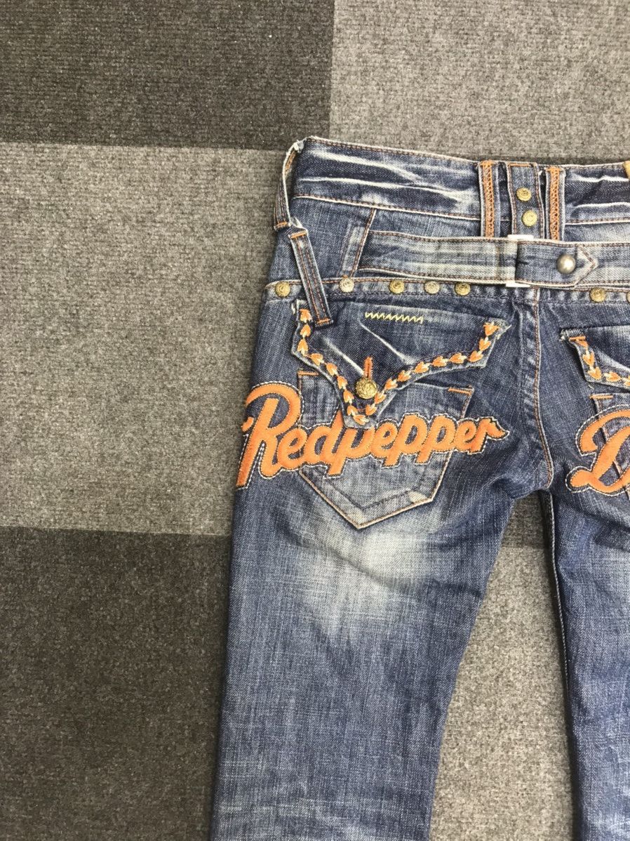 Japanese Brand The Red Pepper Flare Denim Size 27" / US 4 / IT 40 - 12 Thumbnail
