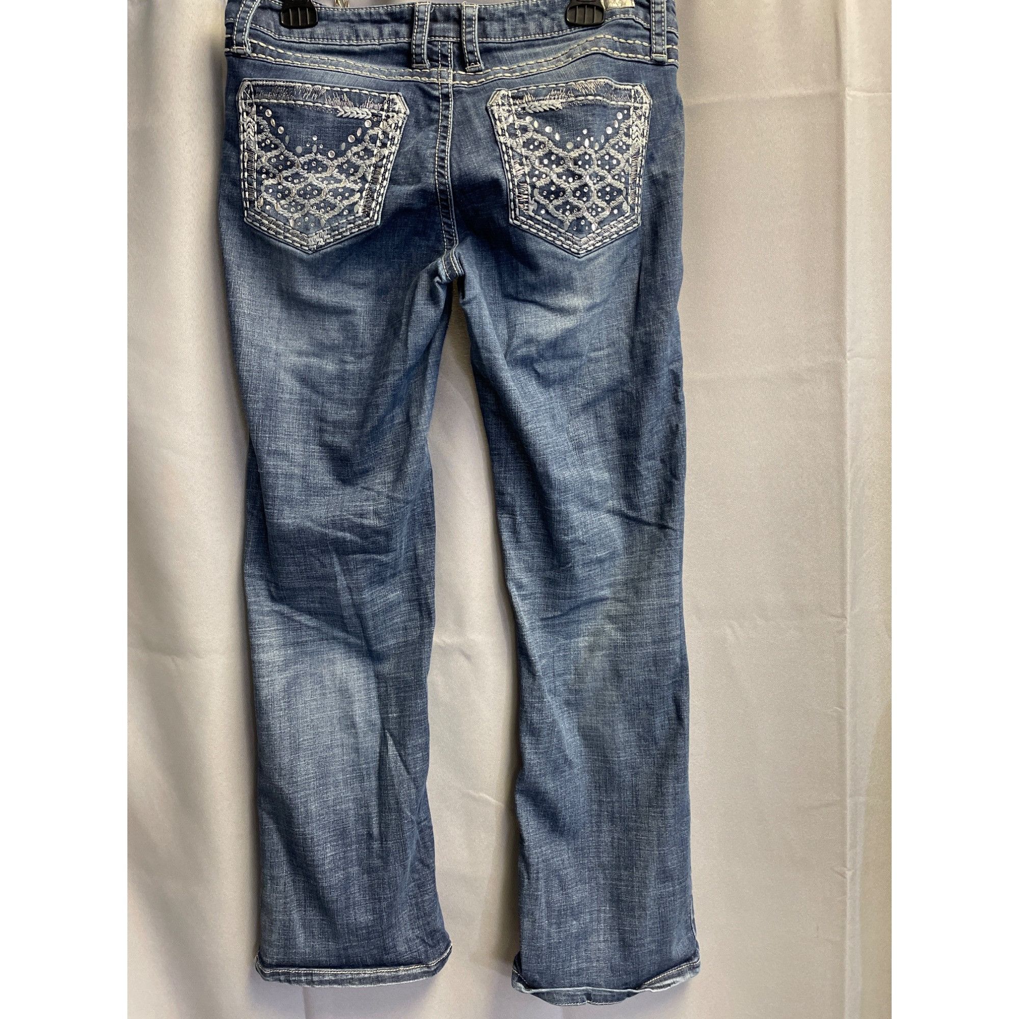 Other Rock 47 By Wrangler Women's Blue Jeans Flared Ultra Low rise Size 30" / US 8 / IT 44 - 2 Thumbnail