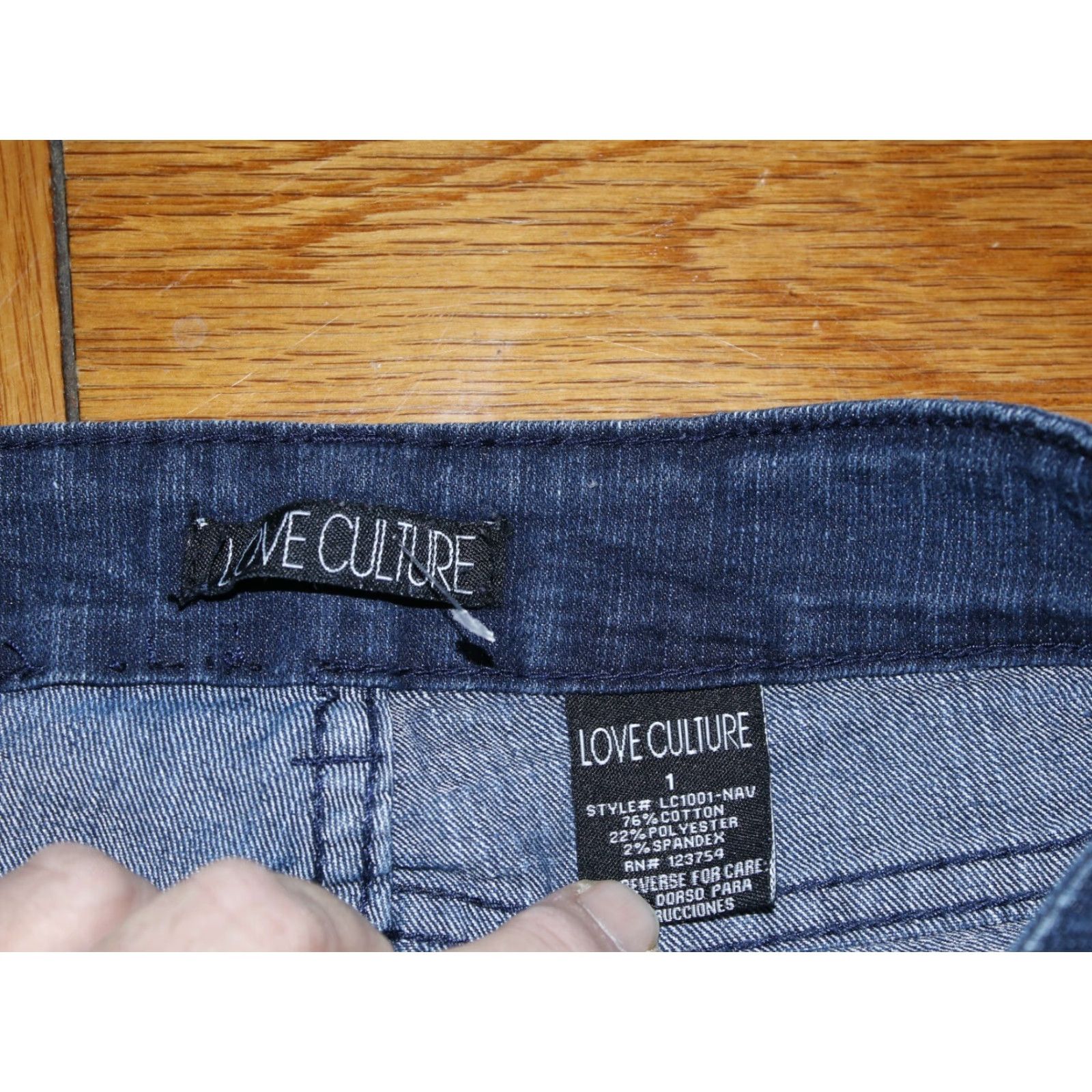 Vintage Vintage Love Couture Dark Washed Skinny Stretch Blue Jeans Women's 1 26X28 Size 26" / US 2 / IT 38 - 7 Thumbnail