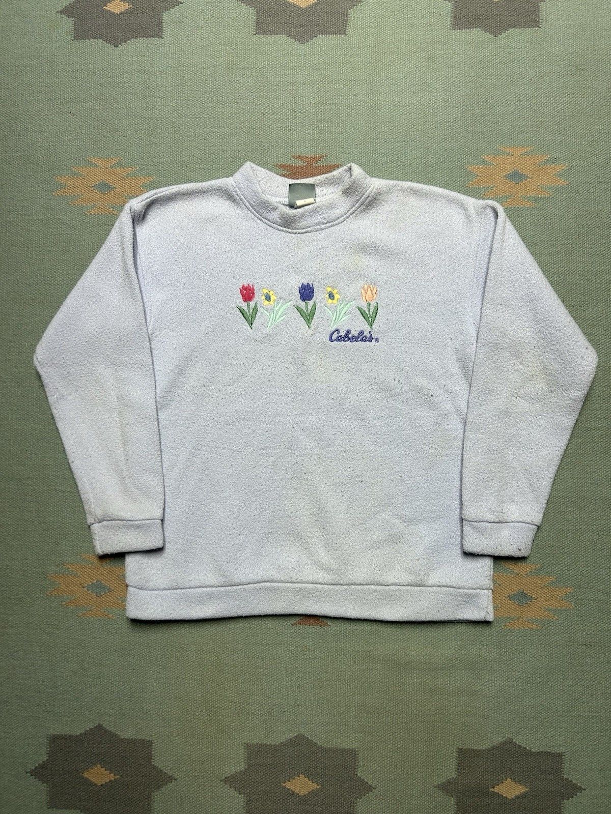 Vintage Vtg crewneck sweatshirt knit embroidered flowers Cabela’s M Size M / US 6-8 / IT 42-44 - 1 Thumbnail
