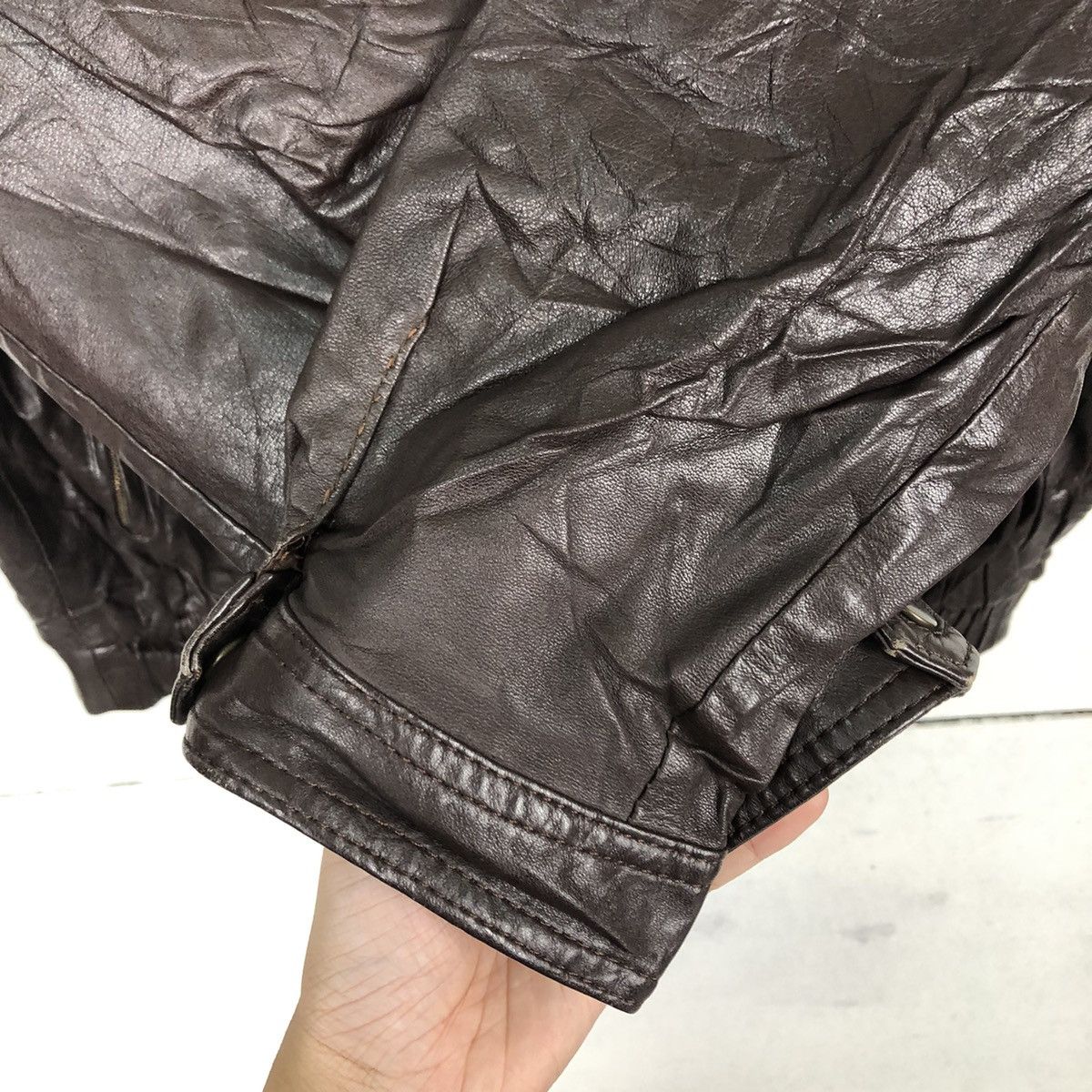 Issey Miyake VINTAGE BOMBER LEATHER JACKET JAPAN ISSEY MIYAKE Size US L / EU 52-54 / 3 - 11 Thumbnail