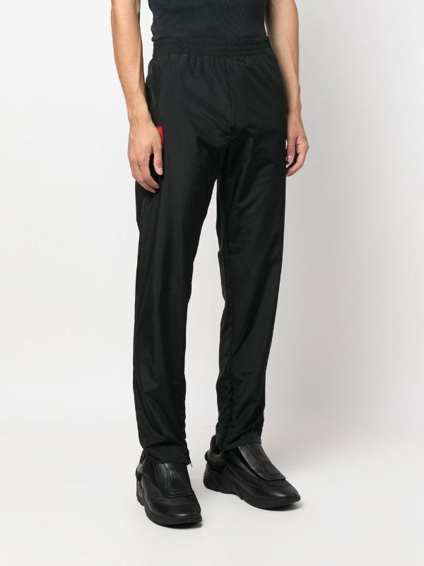424 !DS! FW22 424 On Fairfax Logo Patched Black Track Pants Size US 36 / EU 52 - 3 Thumbnail