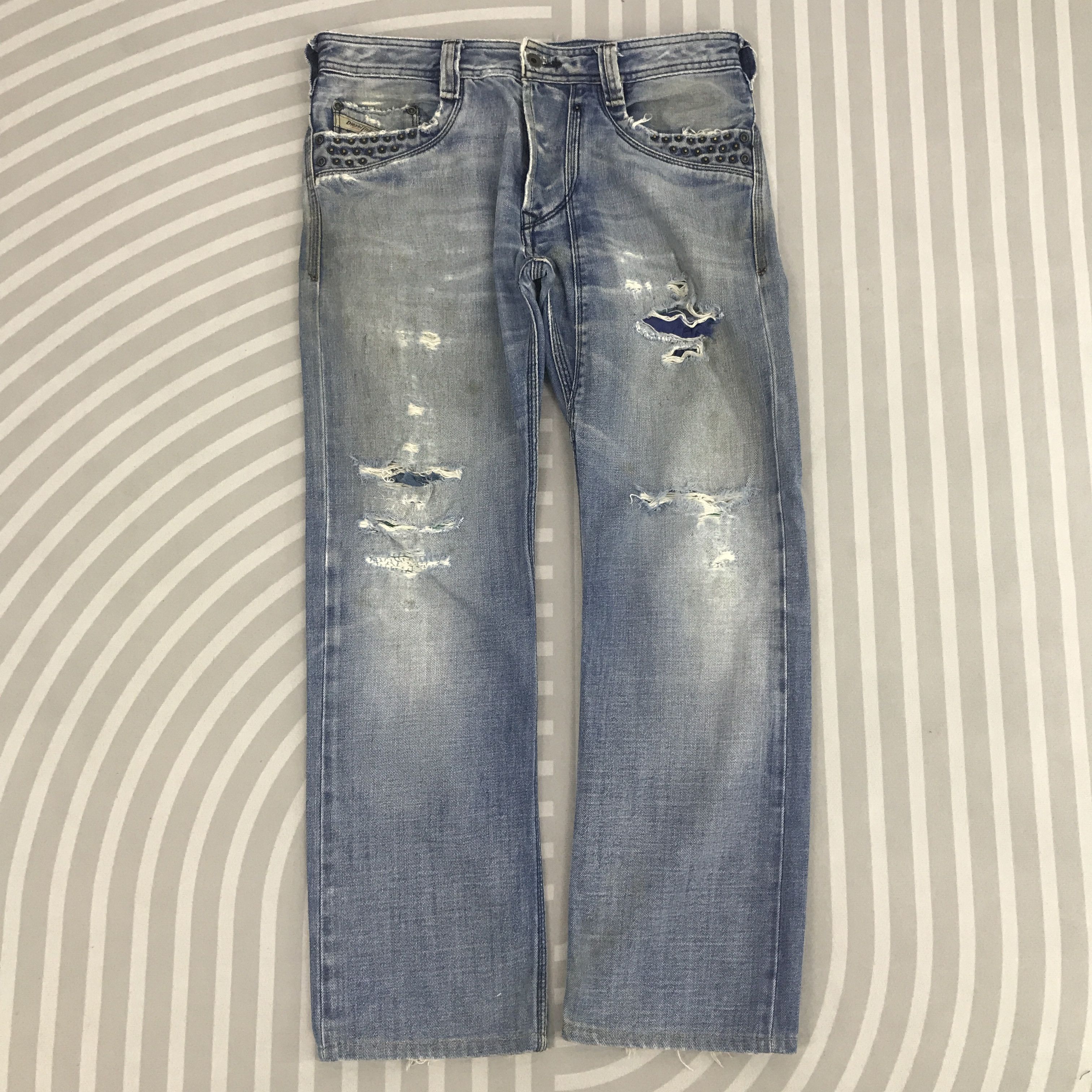 Diesel × Vintage Vintage Diesel Punk design Industry Distressed Jeans pants Size US 32 / EU 48 - 1 Thumbnail