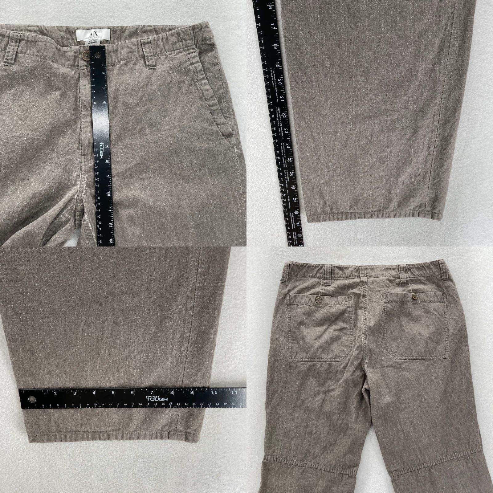 Armani Exchange VINTAGE Armani Exchange Wool Double Knee Pants Mens 36x30 Gray Relaxed Workwear Carpenter Corduroy Brown Casual Size US 36 / EU 52 - 8 Thumbnail