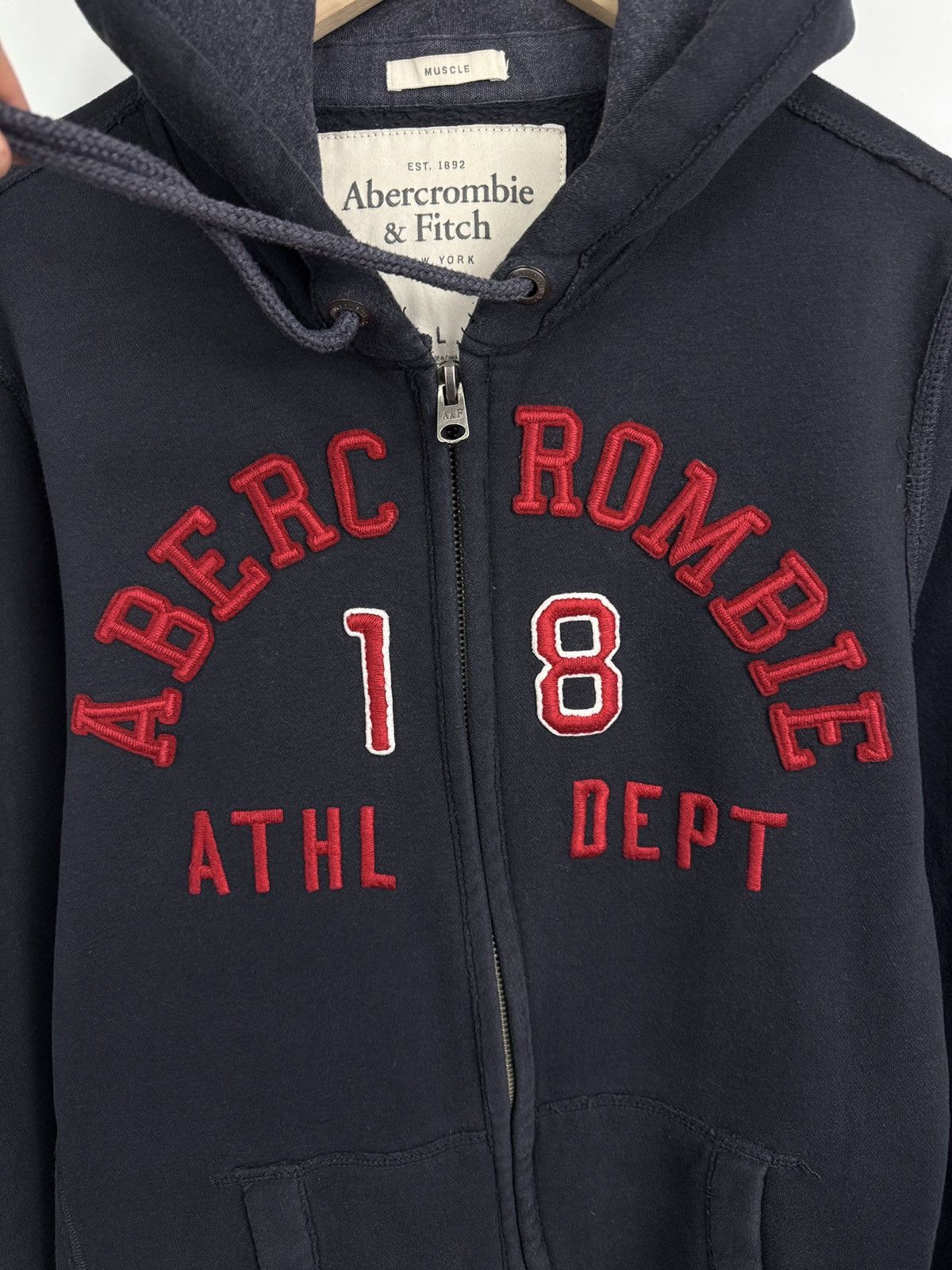 Abercrombie & Fitch 🇺🇸 Y2K Abercrombie Fitch Distressed Hoodie Opium Style Rare Size US L / EU 52-54 / 3 - 4 Thumbnail
