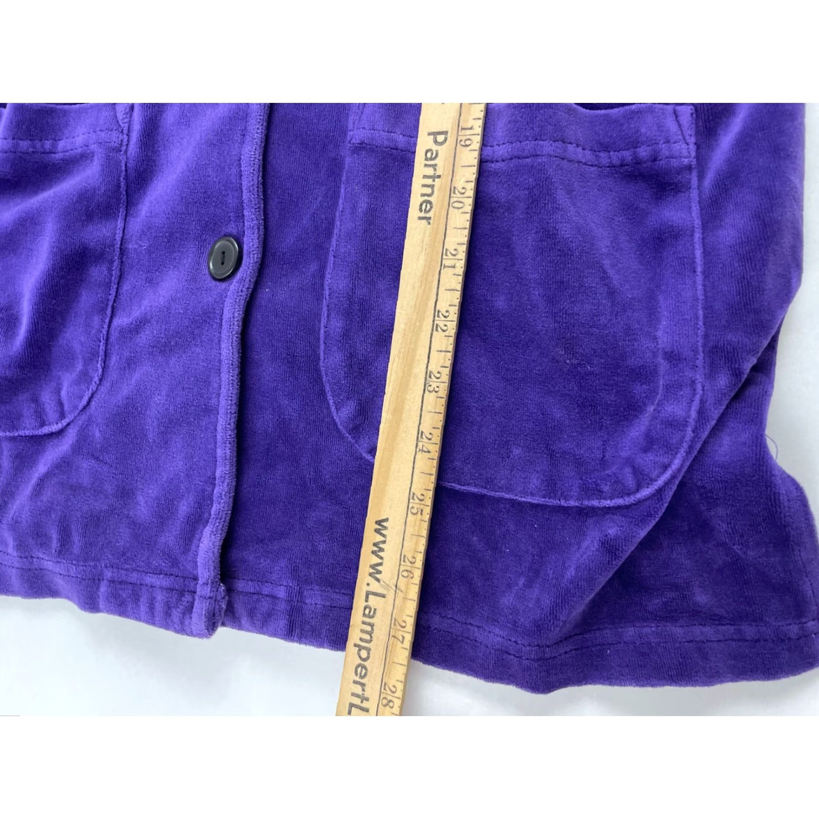 Vintage LAVON 2 Pc Loungewear Women's Size Medium Purple Terry Cloth Long Sleeve & Pants Pajama Set Womens Size M / US 6-8 / IT 42-44 - 7 Thumbnail