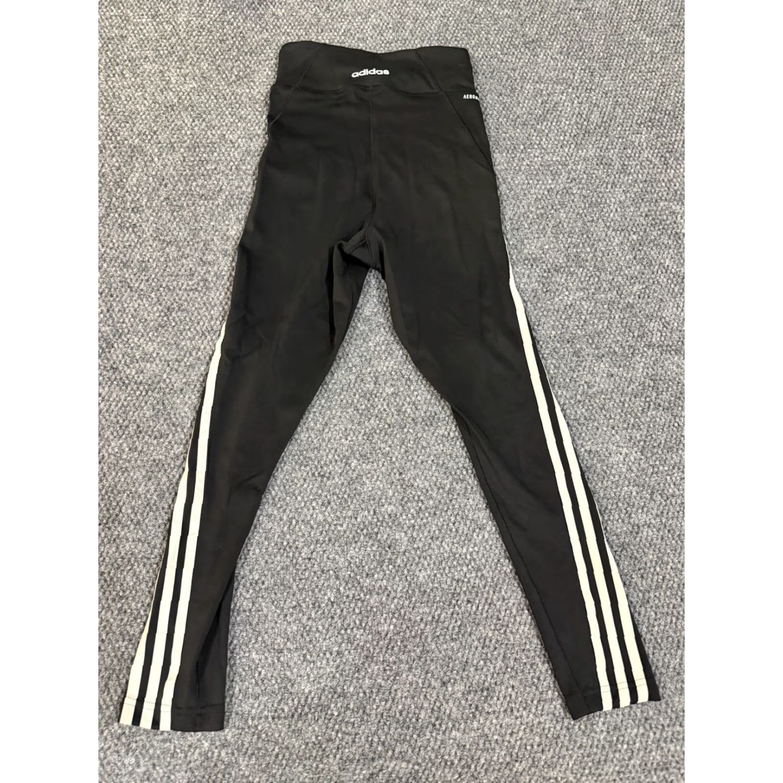 Adidas Adidas AEROREADY Leggings Womens XS Black Three Stripes Compression Running Size 26" / US 2 / IT 38 - 7 Thumbnail
