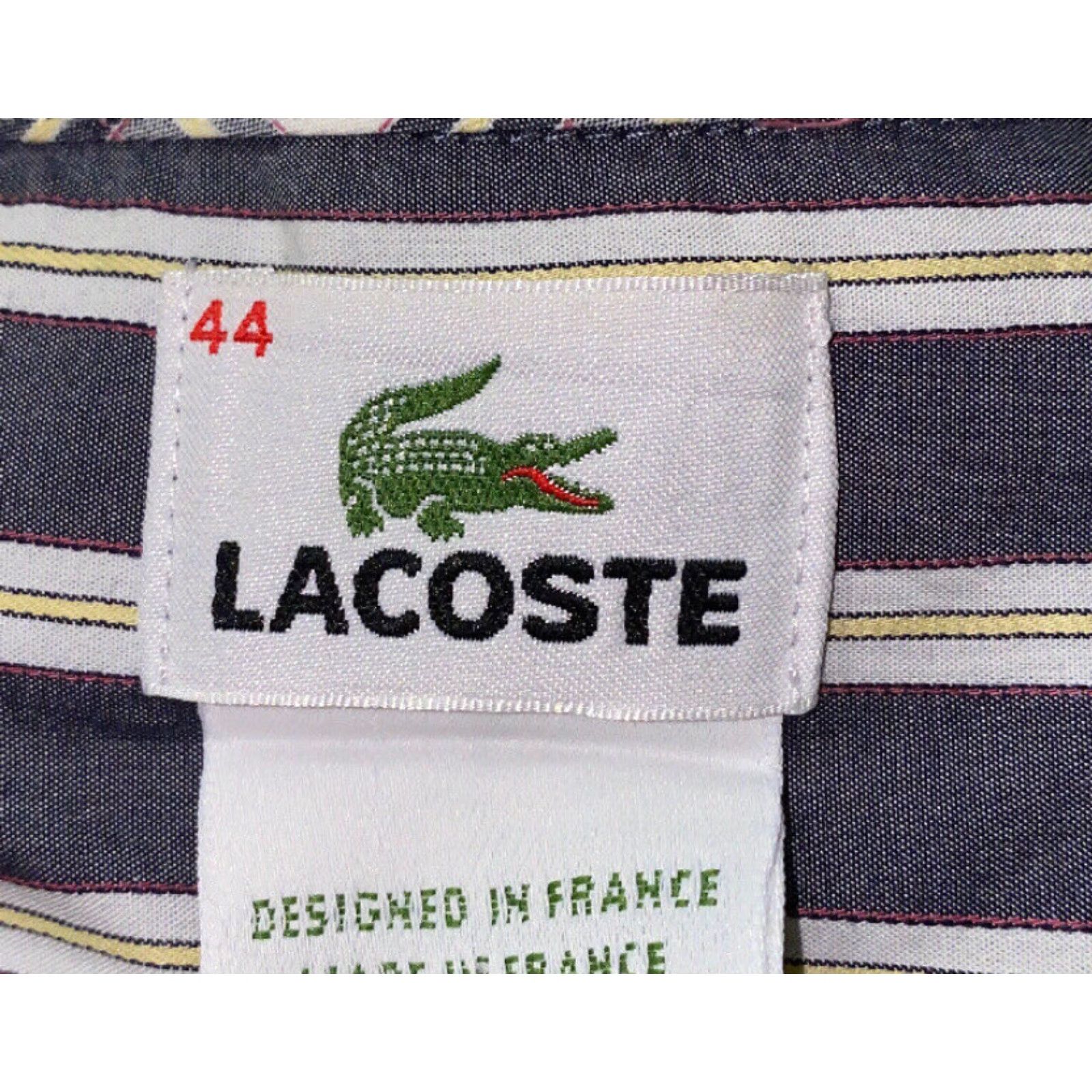 Lacoste Lacoste Shirt Men Gray/White Striped Button Up Long Sleeve Size 44 Regular Mens Size US XXL / EU 58 / 5 - 7 Thumbnail