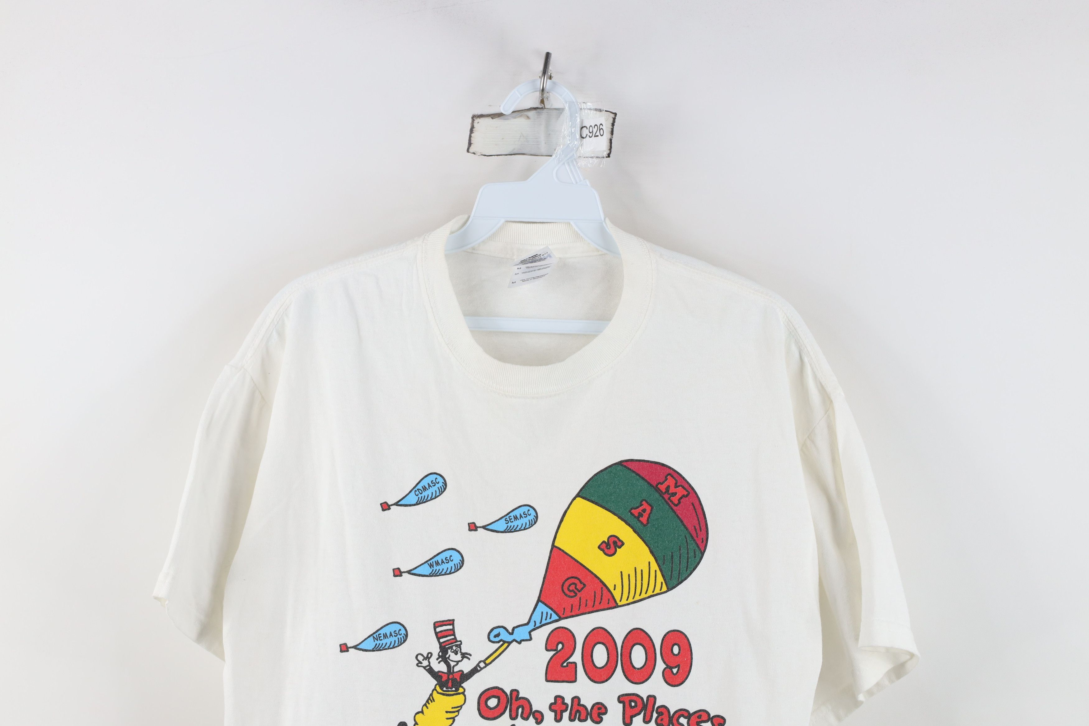 Vintage Vintage Y2K 2009 Dr Seuss Cat in the Hat You'll Go T-Shirt Size US M / EU 48-50 / 2 - 2 Thumbnail