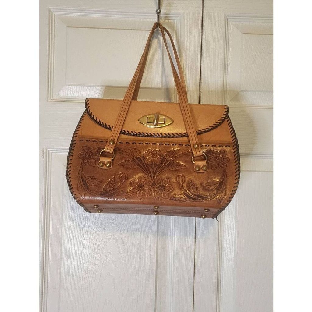 Other Vintage tooled Leather Hand Bag Size ONE SIZE - 2 Thumbnail