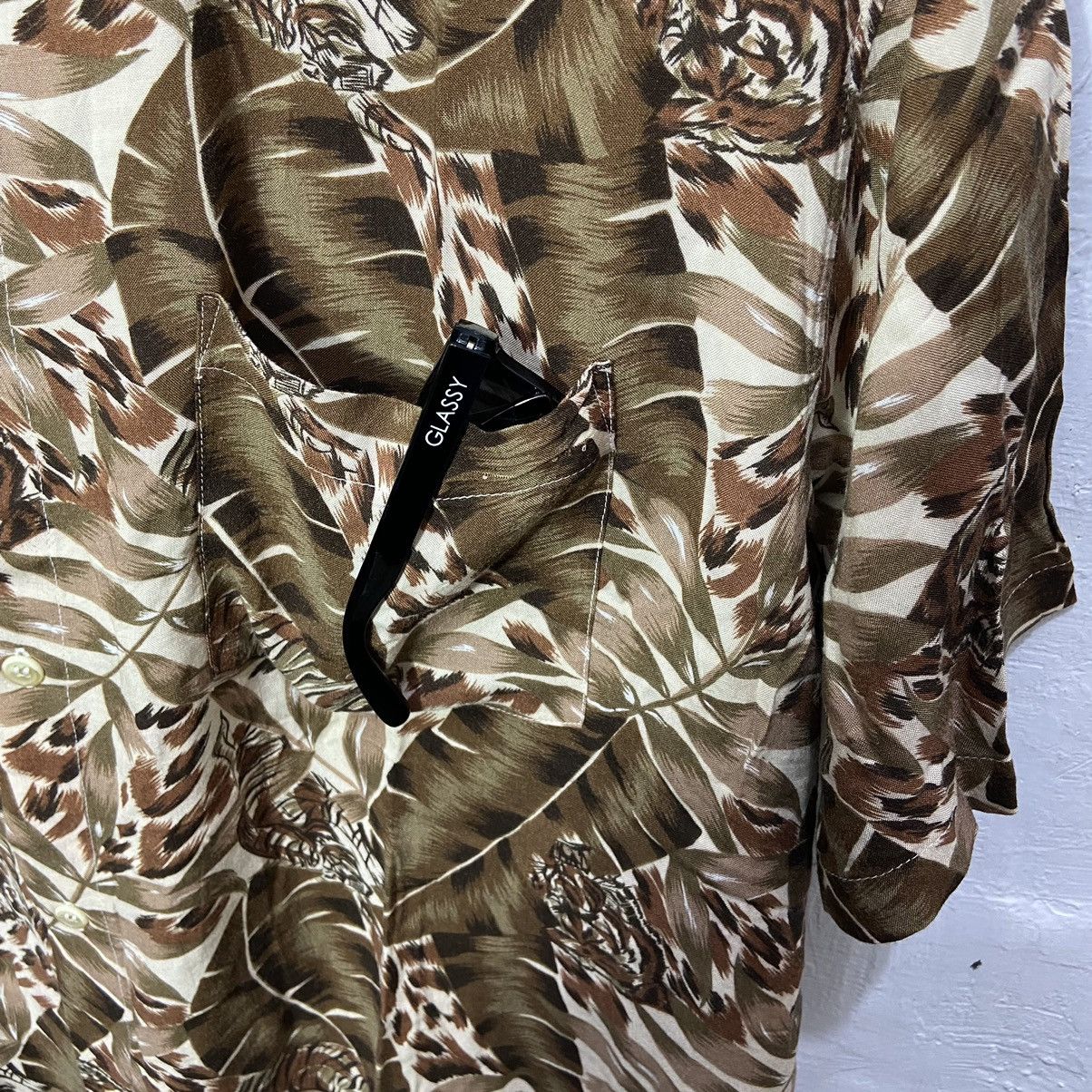 Japanese Brand Machope Casual 100% Rayon Shirt Pattern Full Tree Size US L / EU 52-54 / 3 - 2 Thumbnail