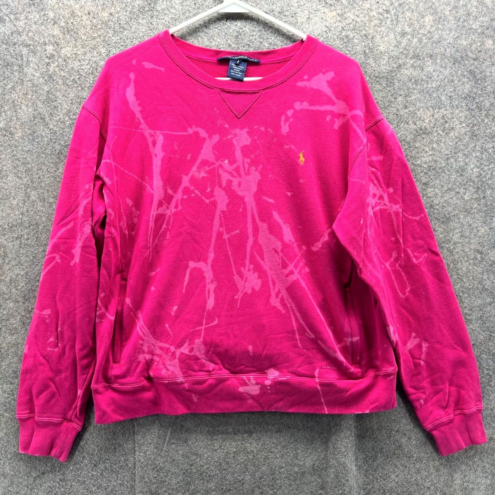 Ralph Lauren VINTAGE Ralph Lauren Golf Sweater Womens Large Pink Crewneck Pullover Fleece Pony Crew Neck Pullover All Seasons Size L / US 10 / IT 46 - 2 Thumbnail