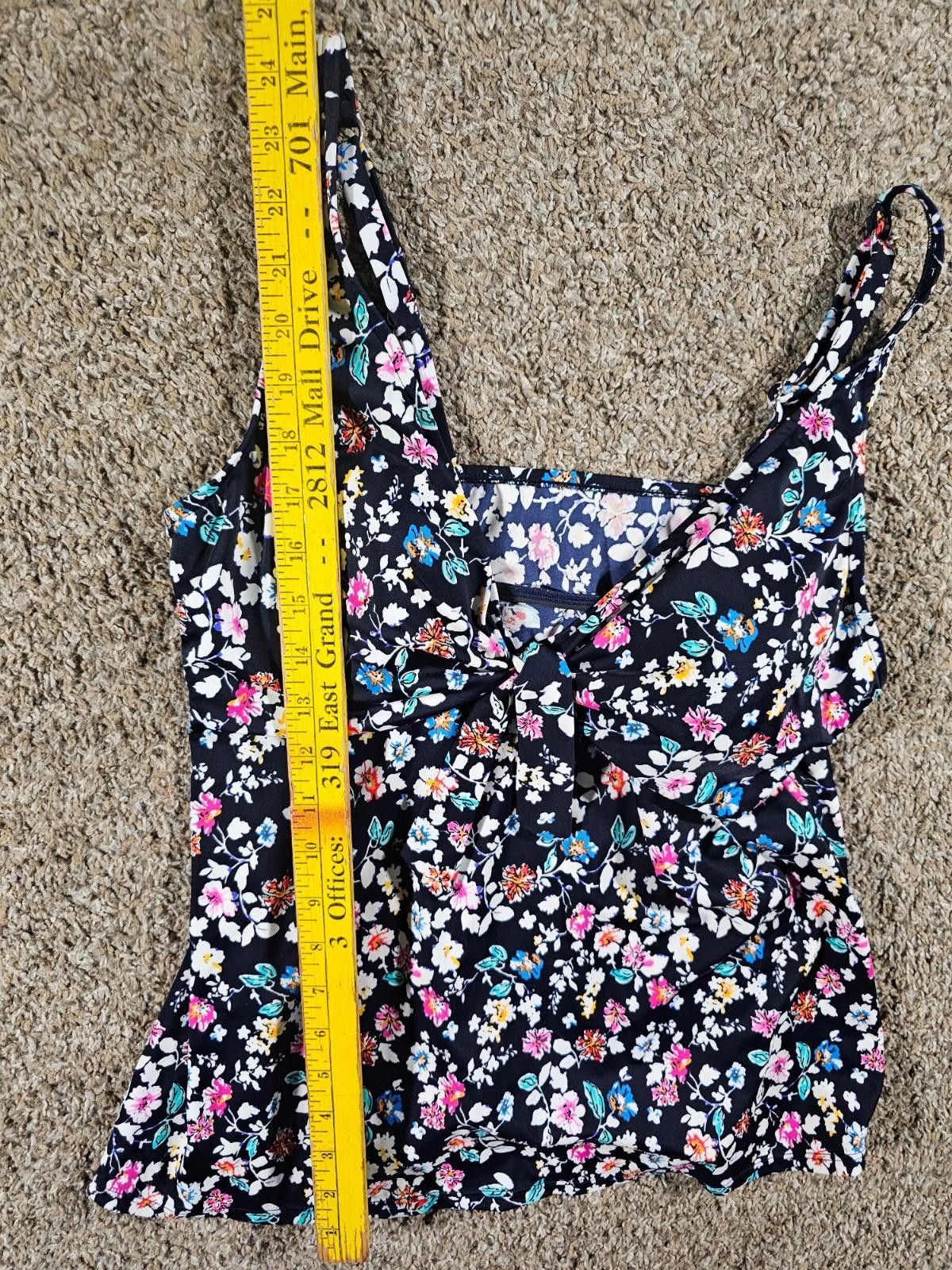 The Unbranded Brand Floral Polyamide Sz 14 Swim Top Size ONE SIZE - 2 Thumbnail