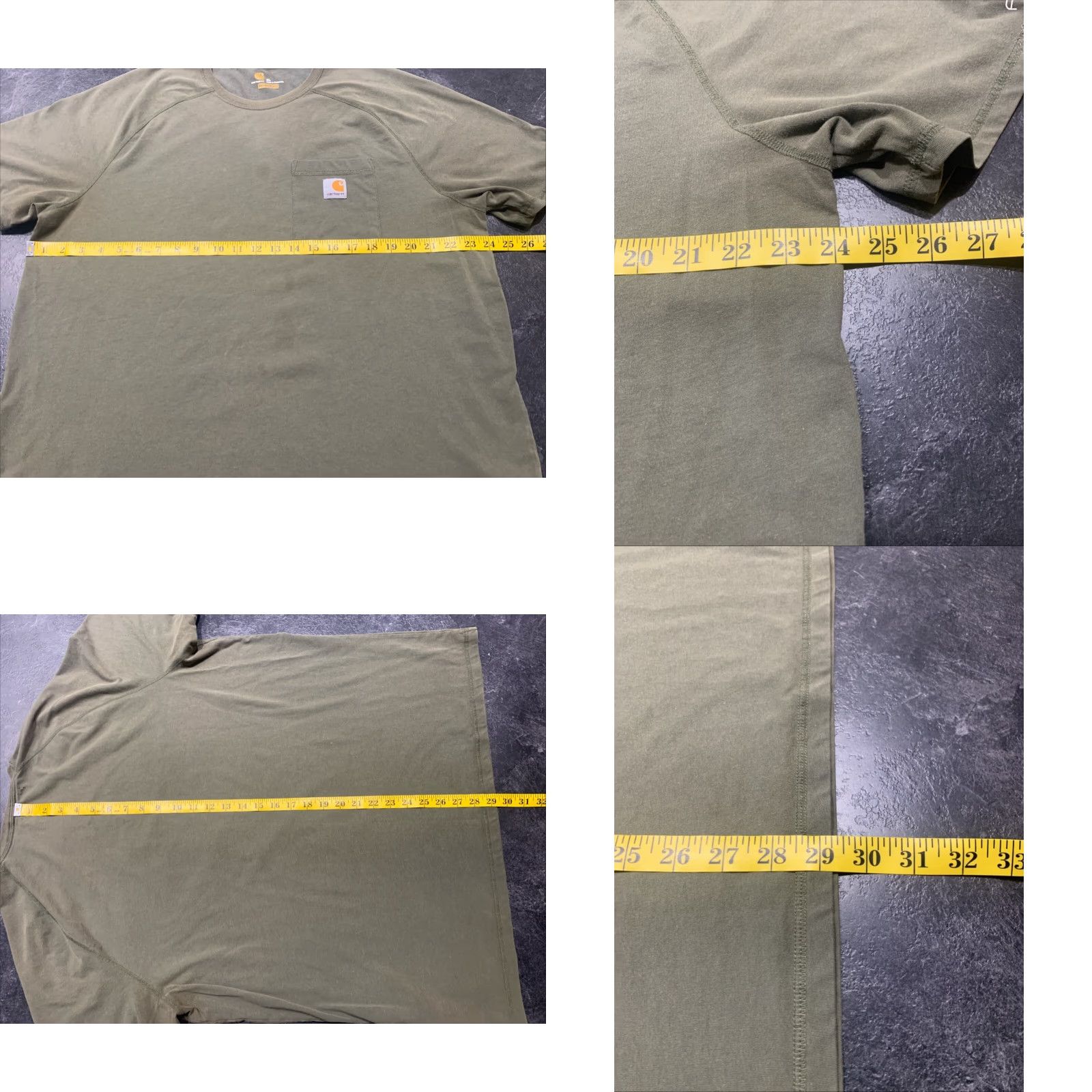 Carhartt CARHARTT T-Shirt Mens XL Relaxed Fit Pocket Green Short Sleeve Crew Neck Classic Outdoor Size US XL / EU 56 / 4 - 8 Thumbnail