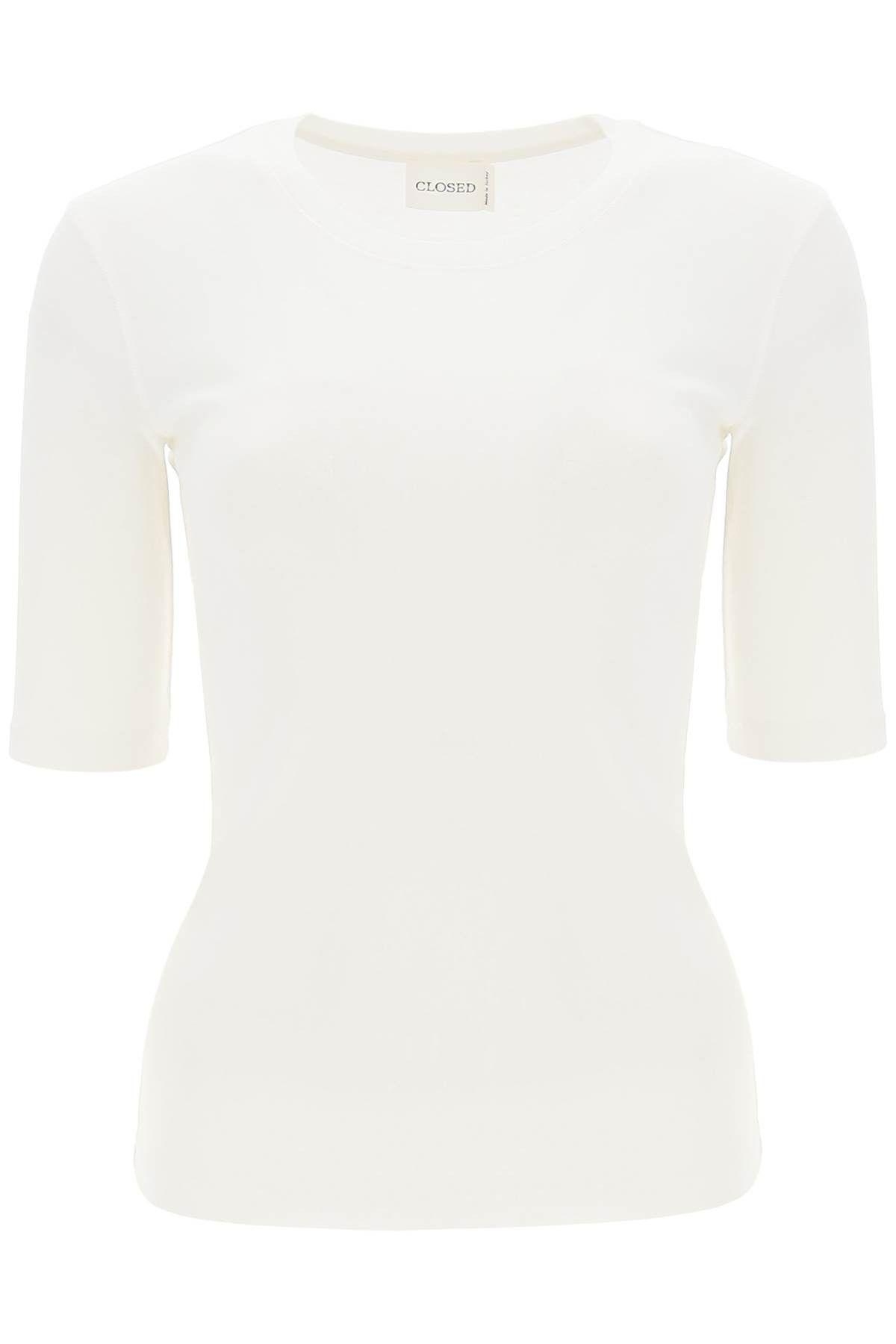 image of Closed Cotton & Modal T-Shirt in Ivory, Women's (Size Small)