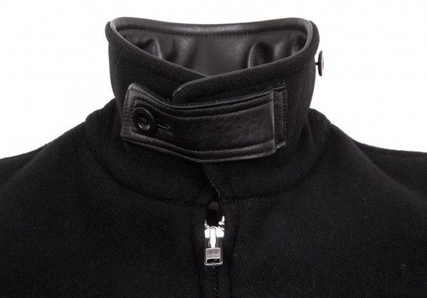 Yohji Yamamoto AW04 Back Zip & Leather Collar Jacket Size US L / EU 52-54 / 3 - 6 Thumbnail