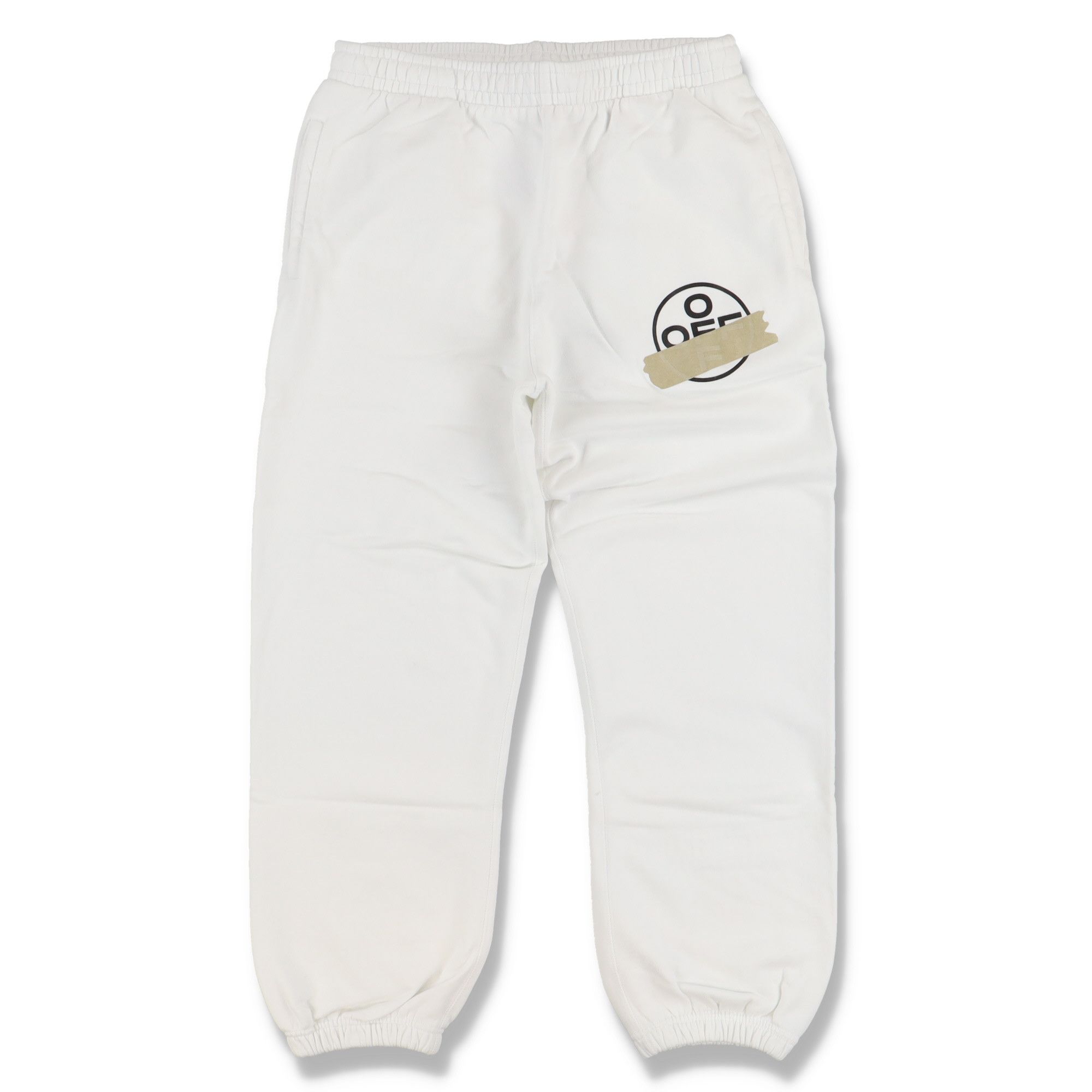 Off-White White Tape Diagonals Logo Sweatpants Size 28" / US 6 / IT 42 - 1 Thumbnail