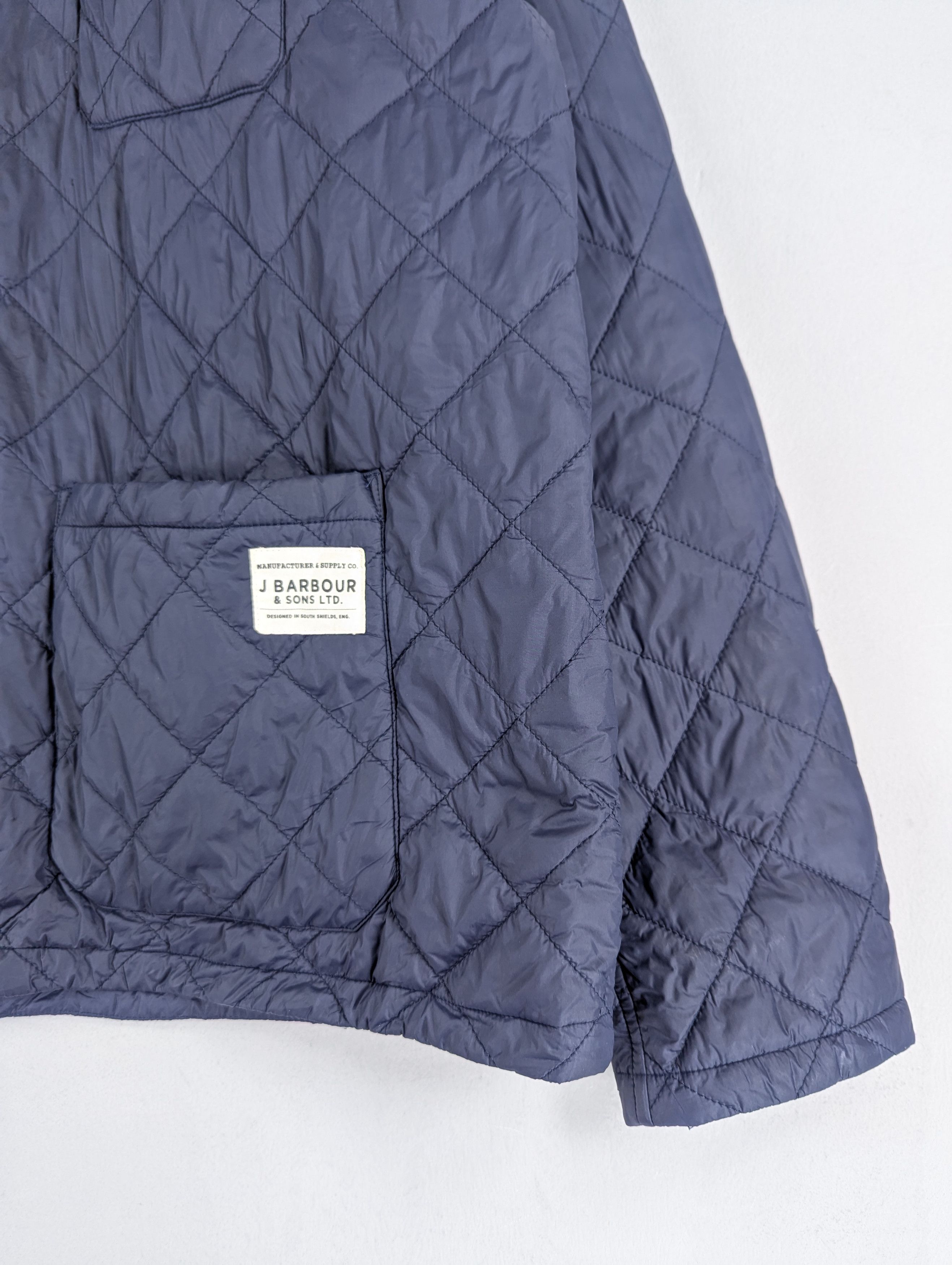 Barbour Barbour Soval Quilted Navy Button Jacket Size US XXL / EU 58 / 5 - 4 Thumbnail