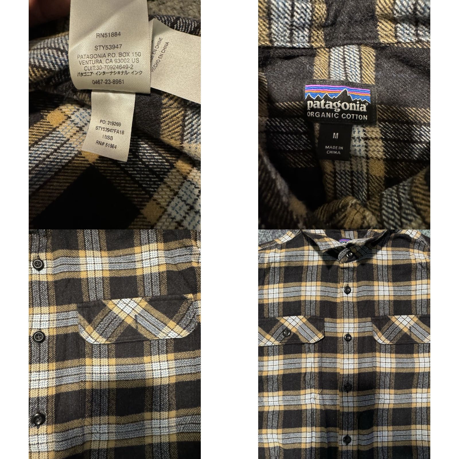 Patagonia Patagonia Fjord Flannel Shirt Long Sleeve Mens Organic Cotton Midweight Medium Size US L / EU 52-54 / 3 - 9 Thumbnail