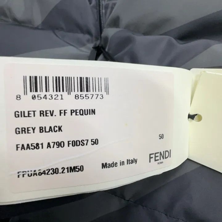 Fendi Fendi Logo Print Reversible Sleeveless Puffer Vest -2507 Size US L / EU 52-54 / 3 - 4 Thumbnail