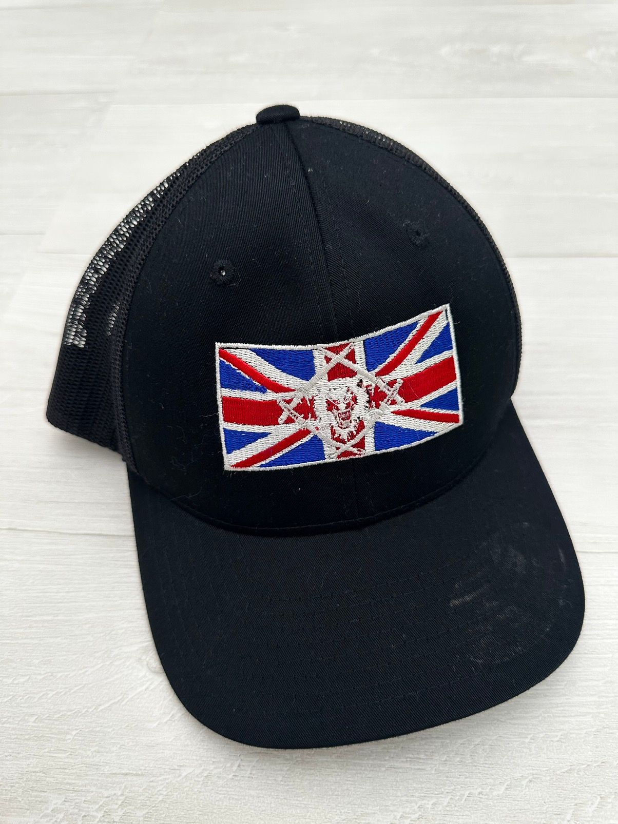 Xavier Wulf / Hollow Squad RARE Xavier Wulf UK Exclusive Britain Flag Logo  Trucker Hat