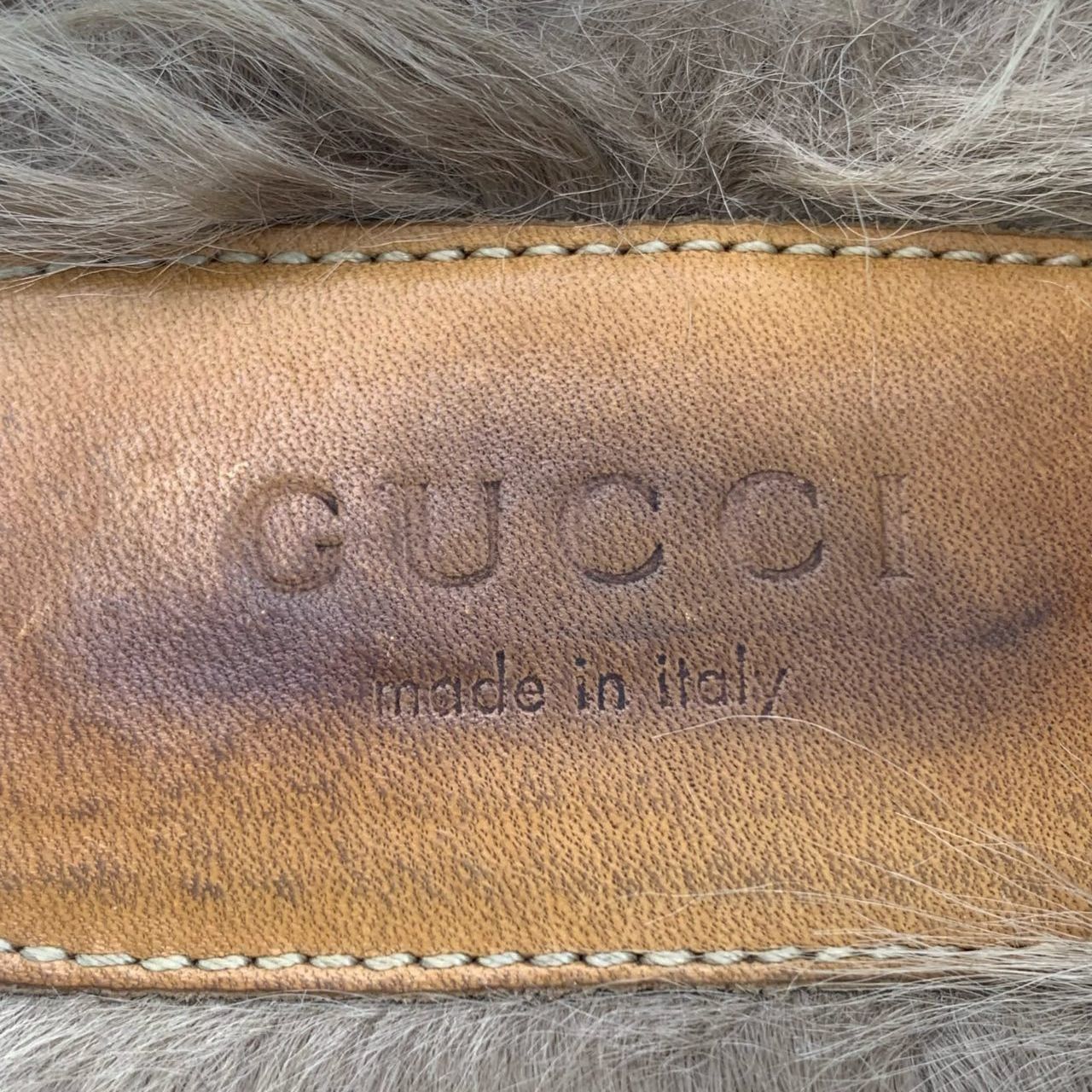 Gucci Gucci Black Leather & Fur Horsebit Slip-On Loafers Size US 8 / IT 38 - 7 Thumbnail