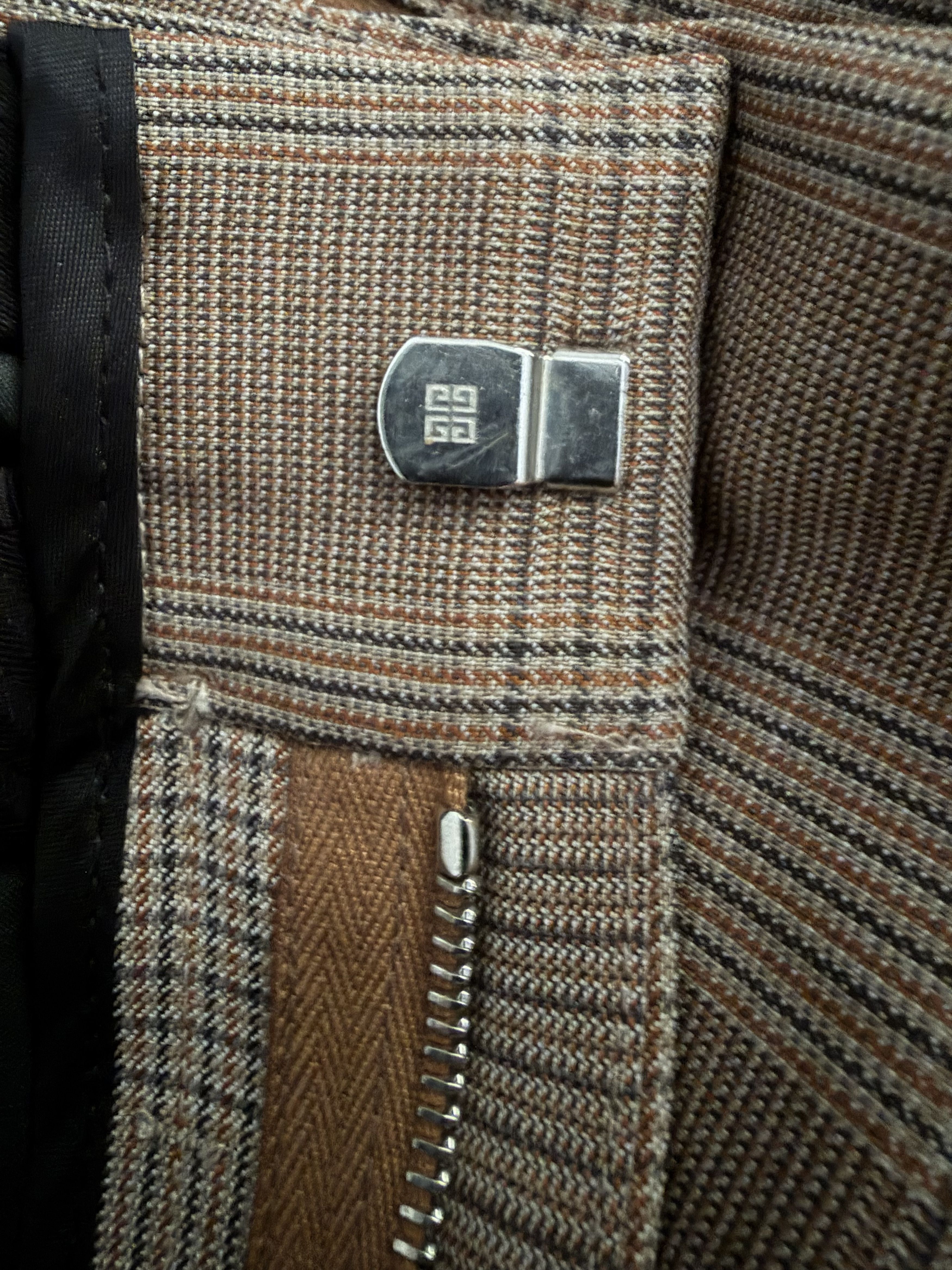 Givenchy Virgin Wool Check Trousers Size US 34 / EU 50 - 8 Thumbnail
