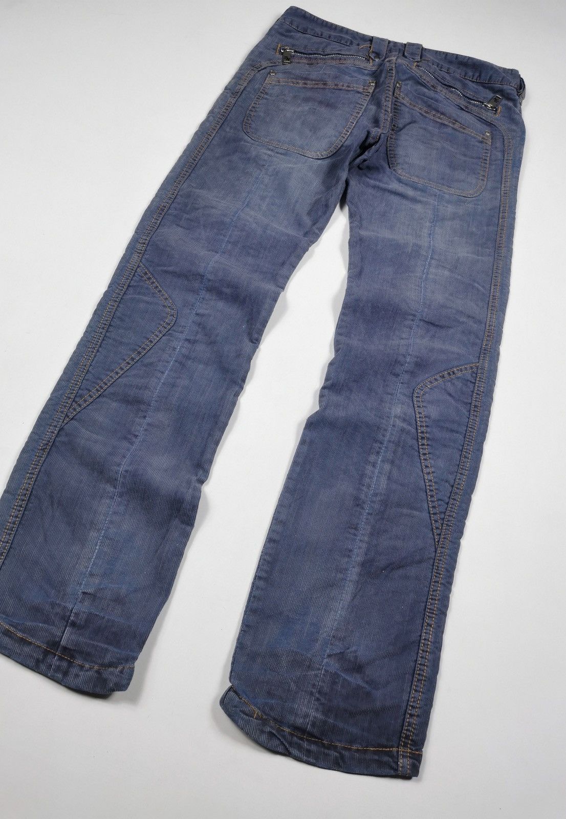 Japanese Brand Corduroy Back Number Japan Zipper Patch Pocket Jeans Size US 30 / EU 46 - 5 Thumbnail