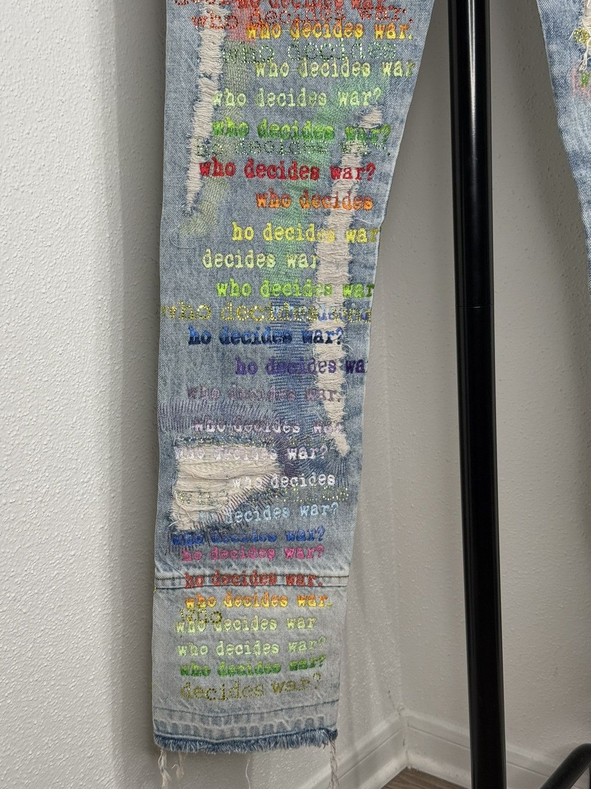 Who Decides War Who Decides War ROYGBIV Scripture Jeans Size US 30 / EU 46 - 9 Thumbnail