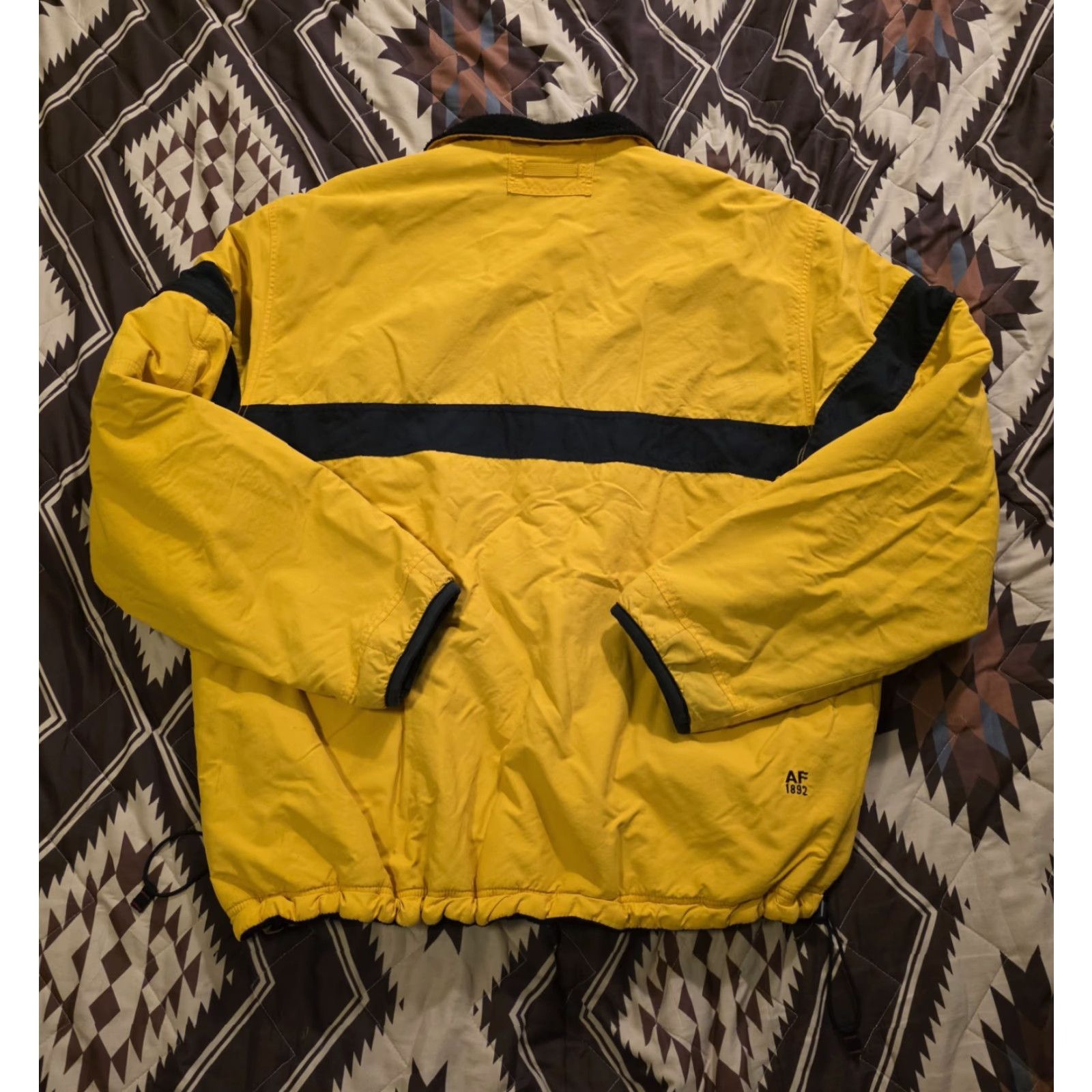 Abercrombie & Fitch VINTAGE Abercrombie & Fitch Jacket XL Men's Yellow Parka Fleece Lined Zip Full Zip Logo Embroidered Ski Outdoor 90s Winter Mens Size US XL / EU 56 / 4 - 2 Thumbnail