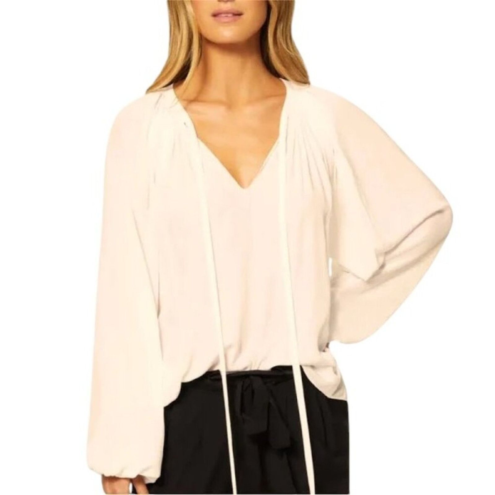 Ramy Brook Ramy Brook Paris Blouse Top Ivory Size Small Size S / US 4 / IT 40 - 1 Thumbnail