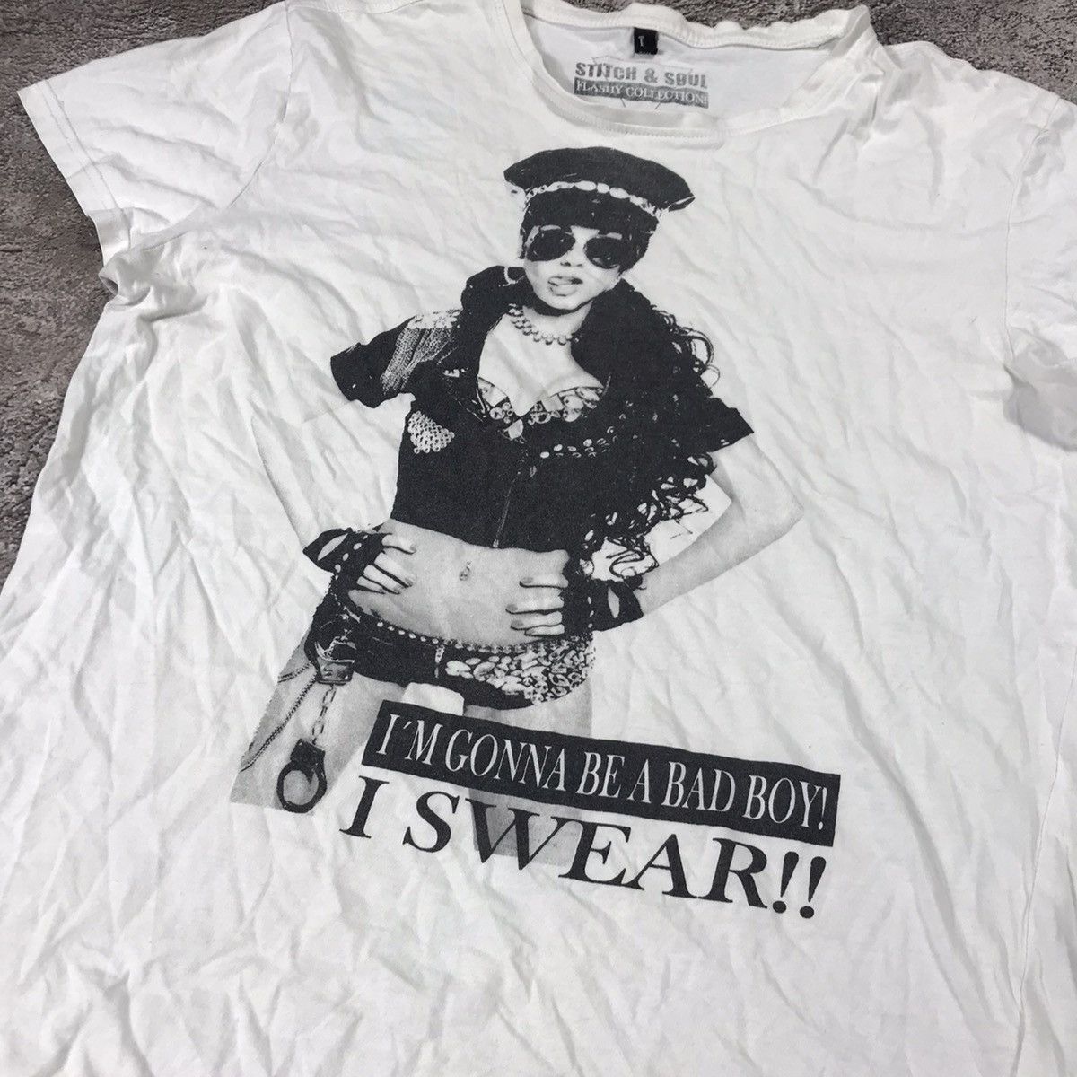 Vintage Vintage Y2K Graphic Tee Bad Boy Swear Funny Print Streetwear Size L / US 10 / IT 46 - 3 Thumbnail