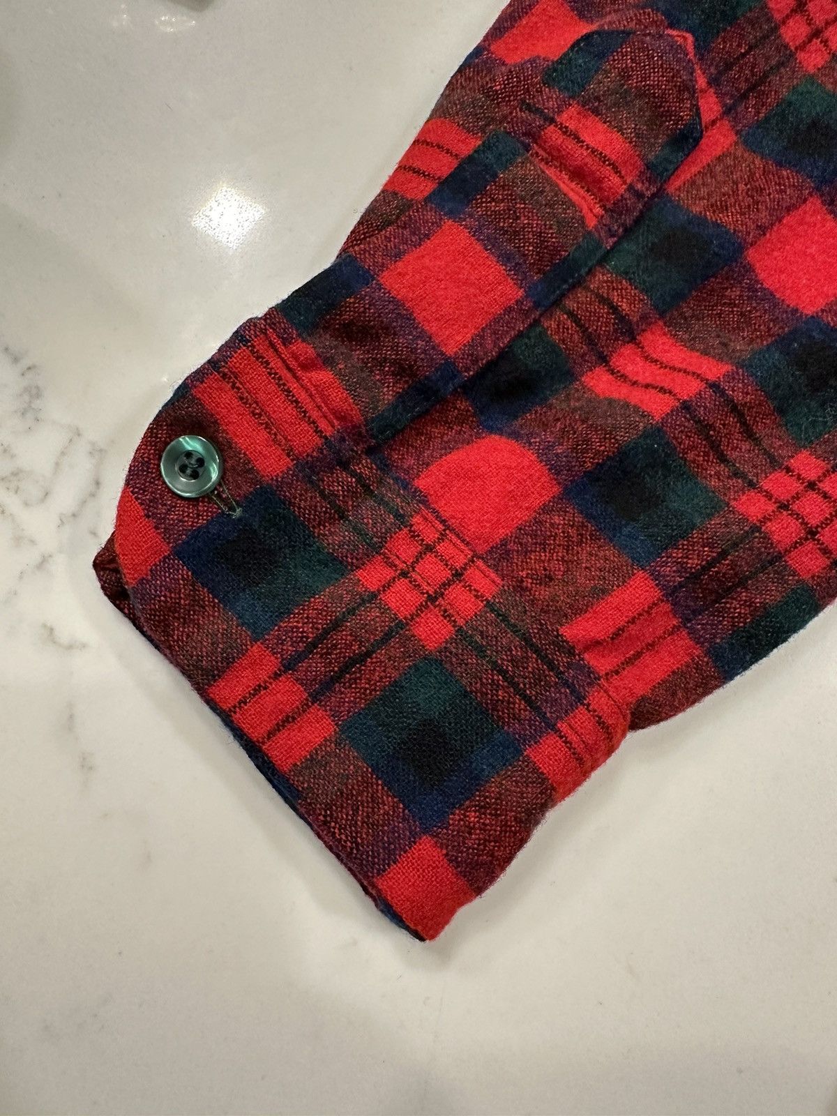 Pendleton × Vintage Vintage 1960s/70s Pendleton Button Up Fleece Red Size Large Size US L / EU 52-54 / 3 - 5 Thumbnail