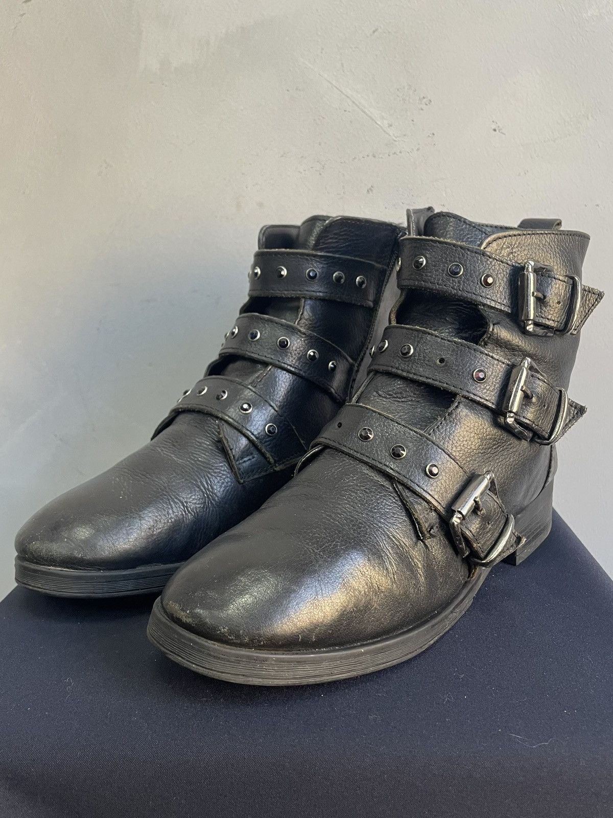 If Six Was Nine Rare If six was nine style leather gothic boots guidi vibe Size US 7.5 / EU 40-41 - 4 Thumbnail