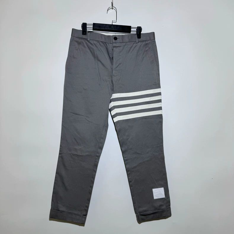 Thom Browne Thom Browne size1 Flat weave fabric striped casual pants Size US 26 / EU 42 - 1 Thumbnail