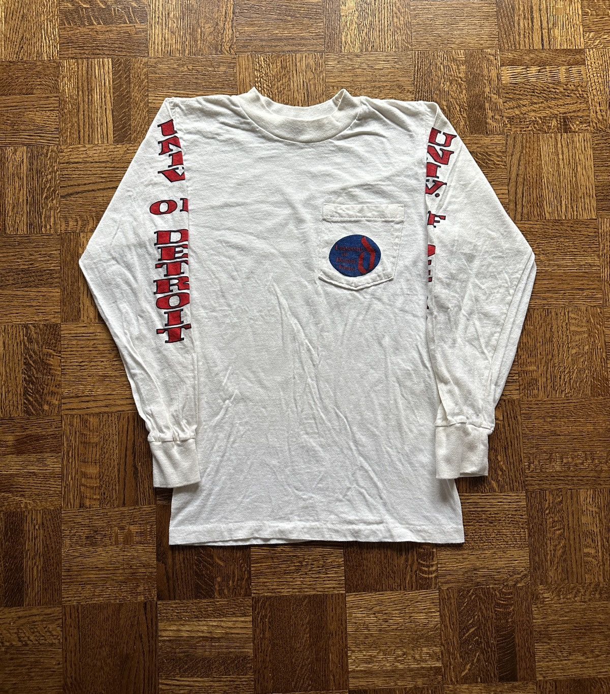 Champion × Vintage Vintage 80s University of Detroit Mercy Long Sleeve Tee Size US S / EU 44-46 / 1 - 1 Thumbnail