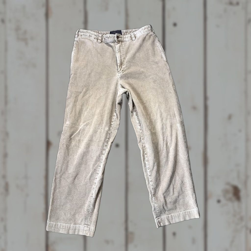 Abercrombie & Fitch VINTAGE Abercrombie & Fitch Corduroy Pants Mens 34x30 Khaki Zip Fly Chino Straight Pockets Beige 85% Cotton 15% Polyester Mens pants Size US 34 / EU 50 - 1 Thumbnail