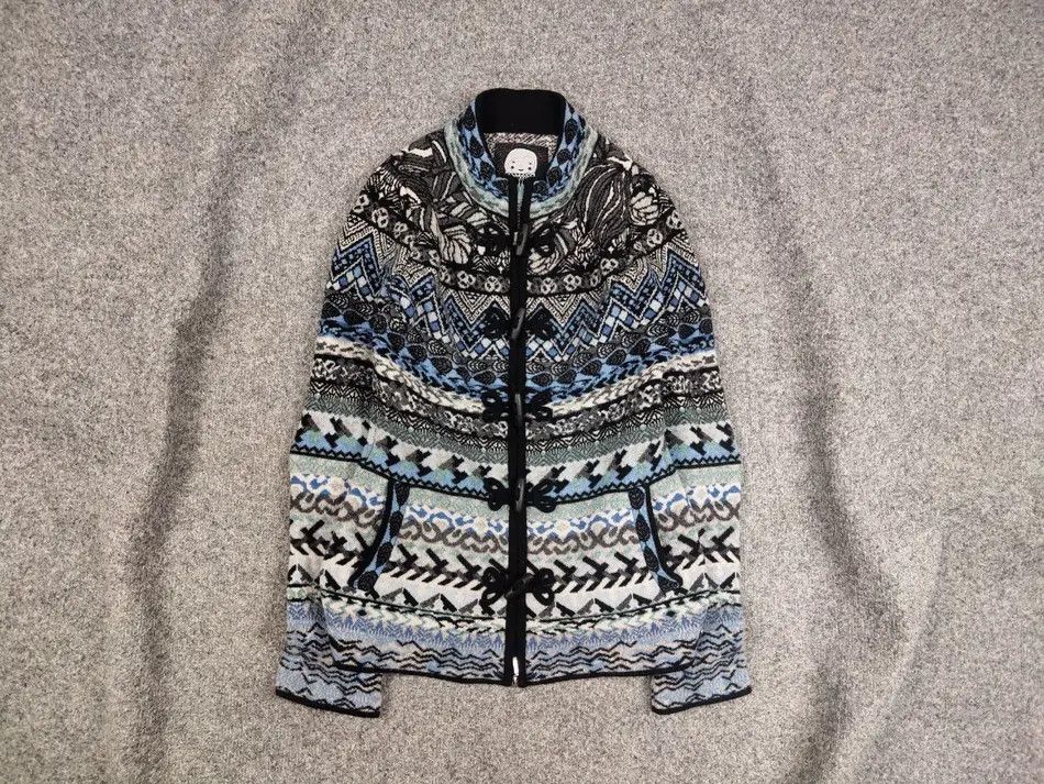 Vintage Vintage Kooi knitwear serbia Design Pattern Zip Knit Sweater Size M / US 6-8 / IT 42-44 - 1 Thumbnail